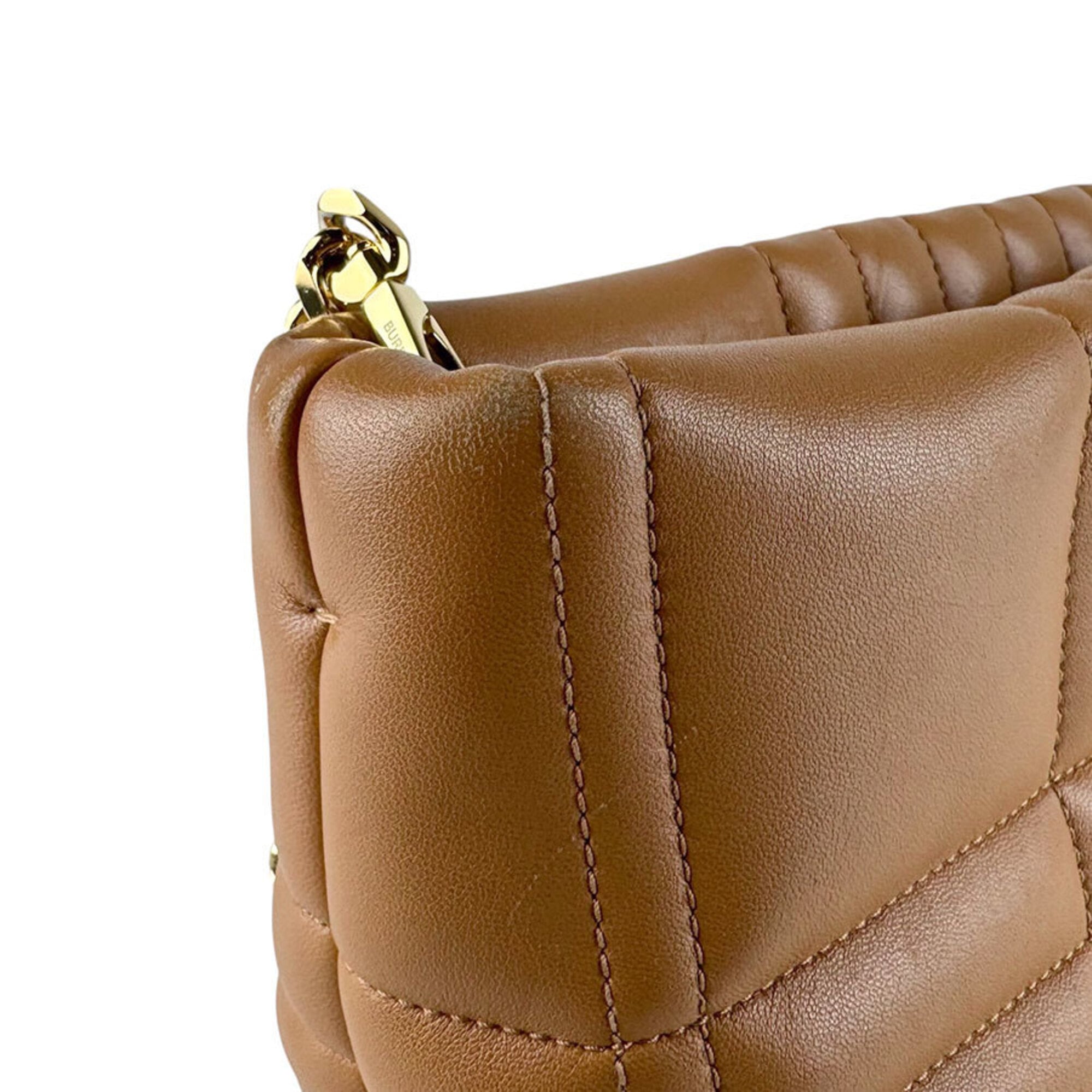 Burberry Camel Leather Shoulder Bag (Pre-Owned)