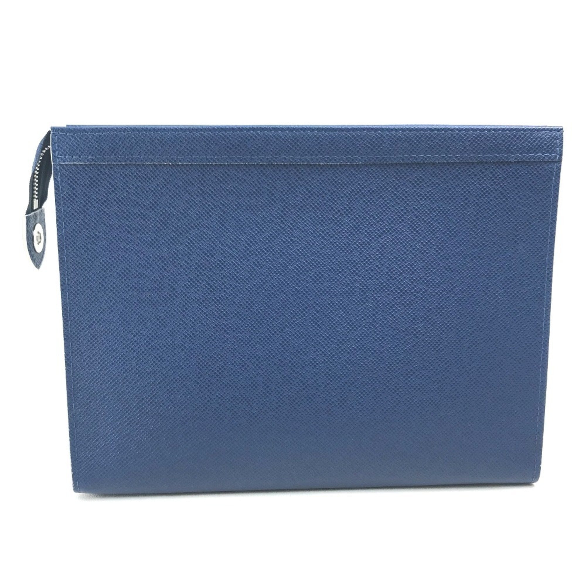 Louis Vuitton Blue Cobalt Taiga Leather Clutch Bag Pochette Pouch (Pre-Owned)