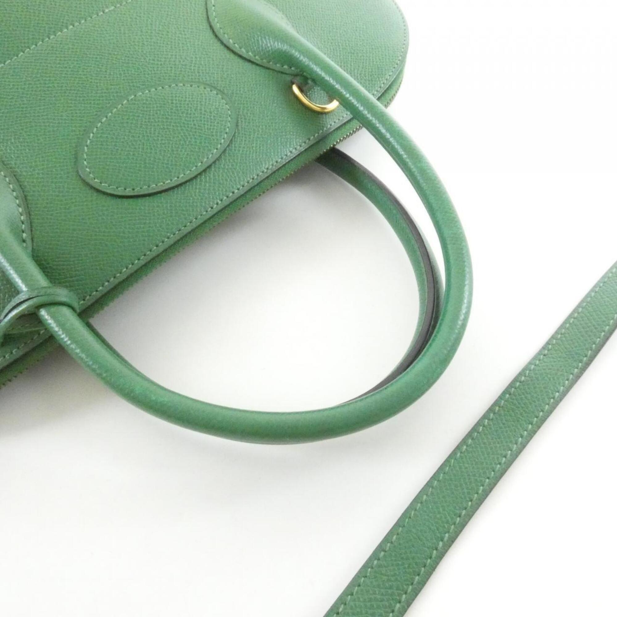 Hermes Green Courchevel Leather Handbag (Pre-Owned)