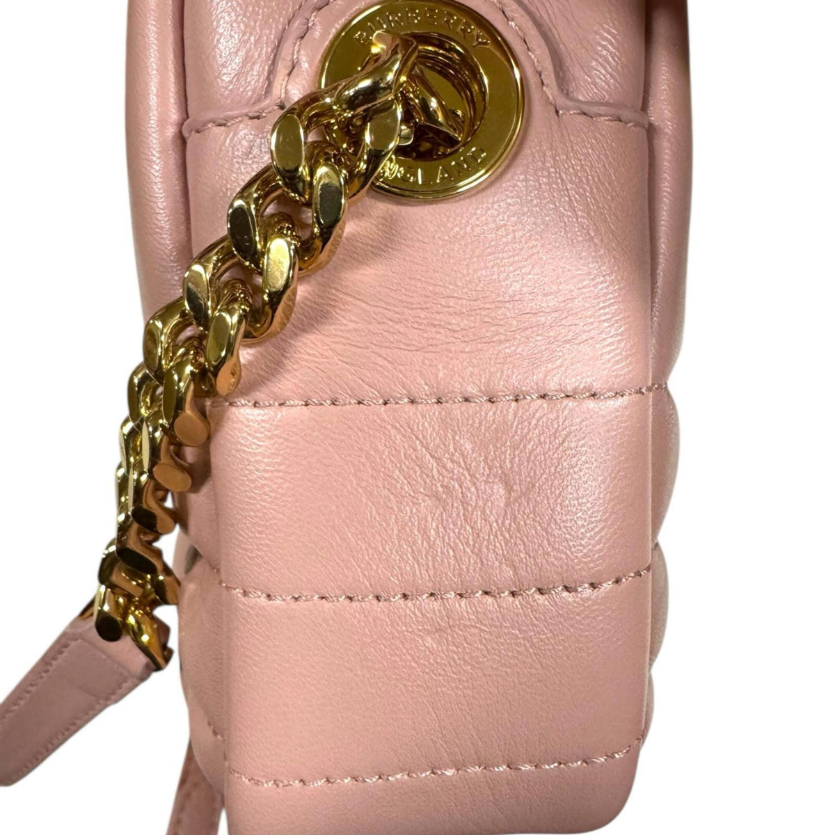 Burberry Pink Leather Shoulder Bag (Pre-Owned)