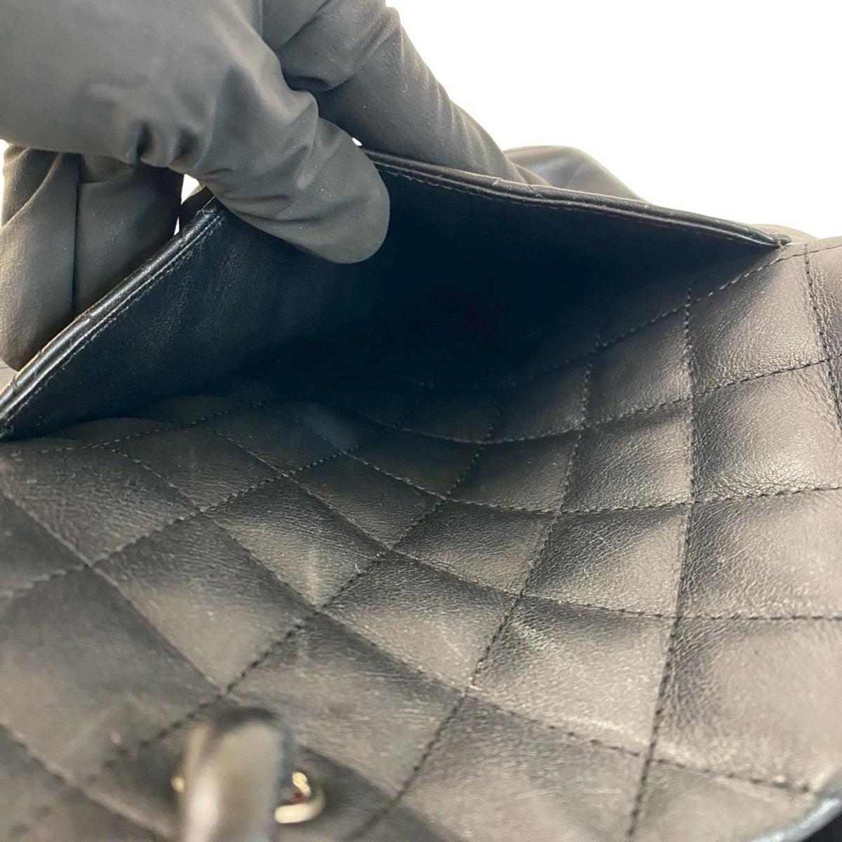 Chanel Black Leather Handbag Tote Bag (Pre-Owned)