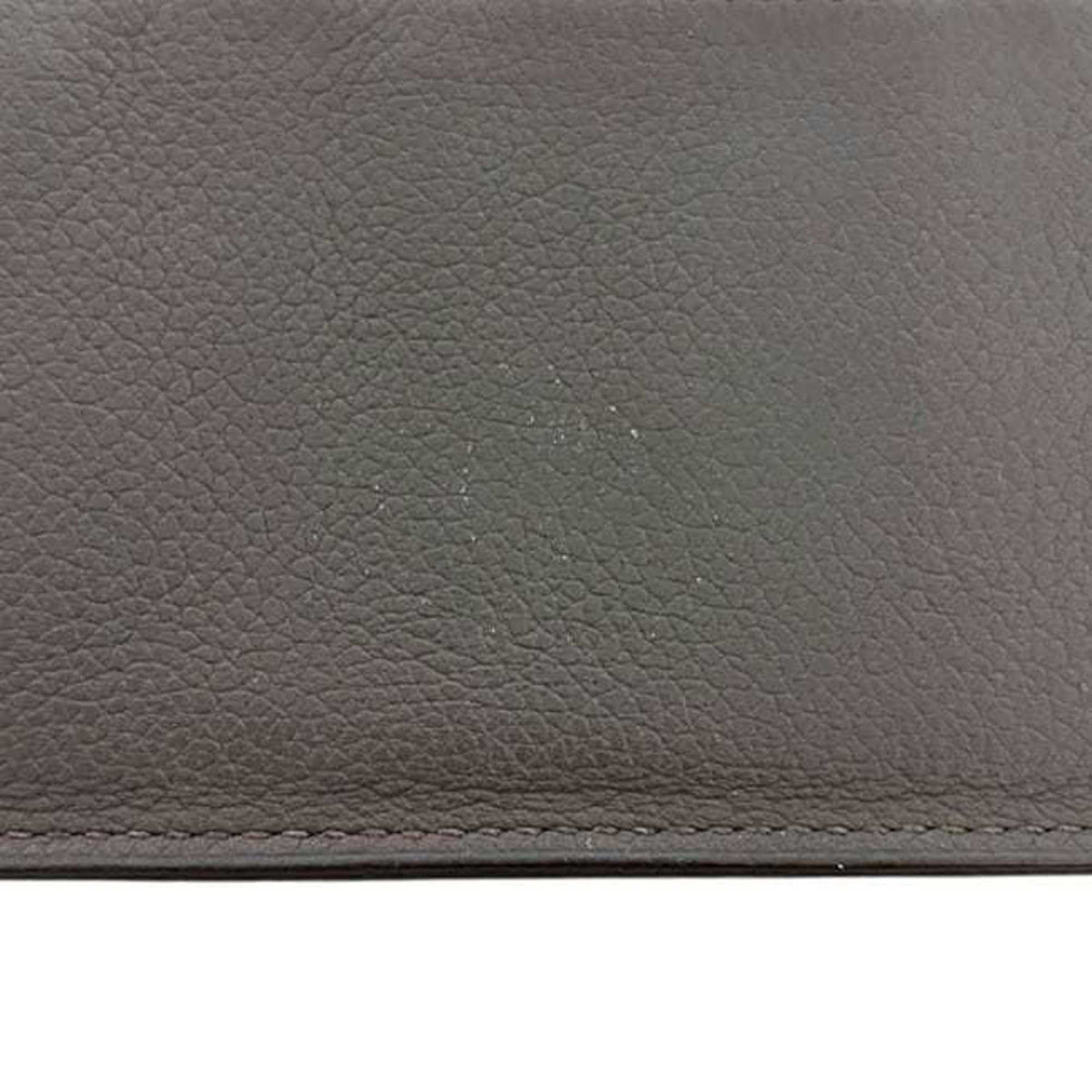 Hermes Etoupe Gray Grayish Leather Long Wallet (Bi-Fold) (Pre-Owned)