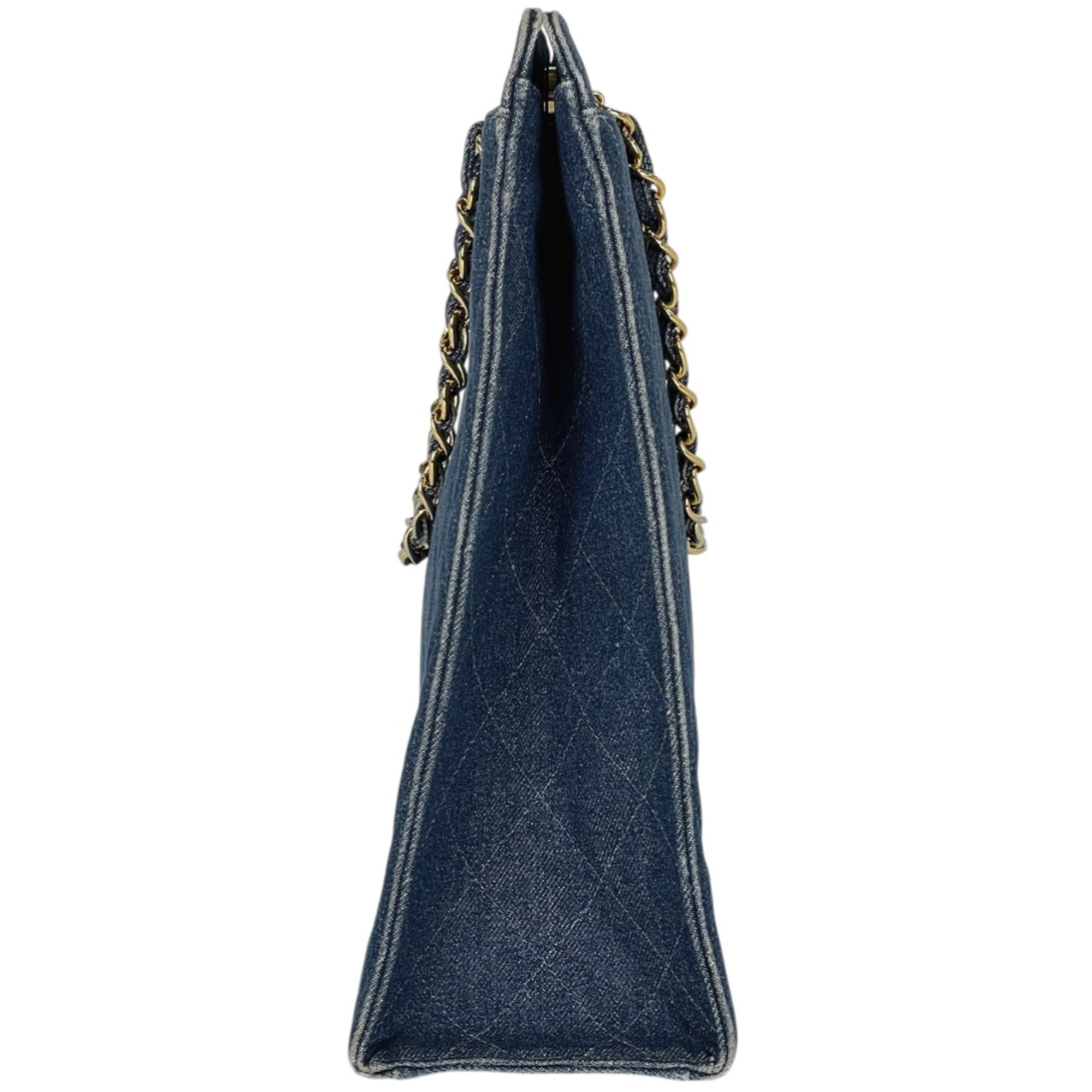 Chanel Matelasse Blue Denim Handbag Tote Bag (Pre-Owned)