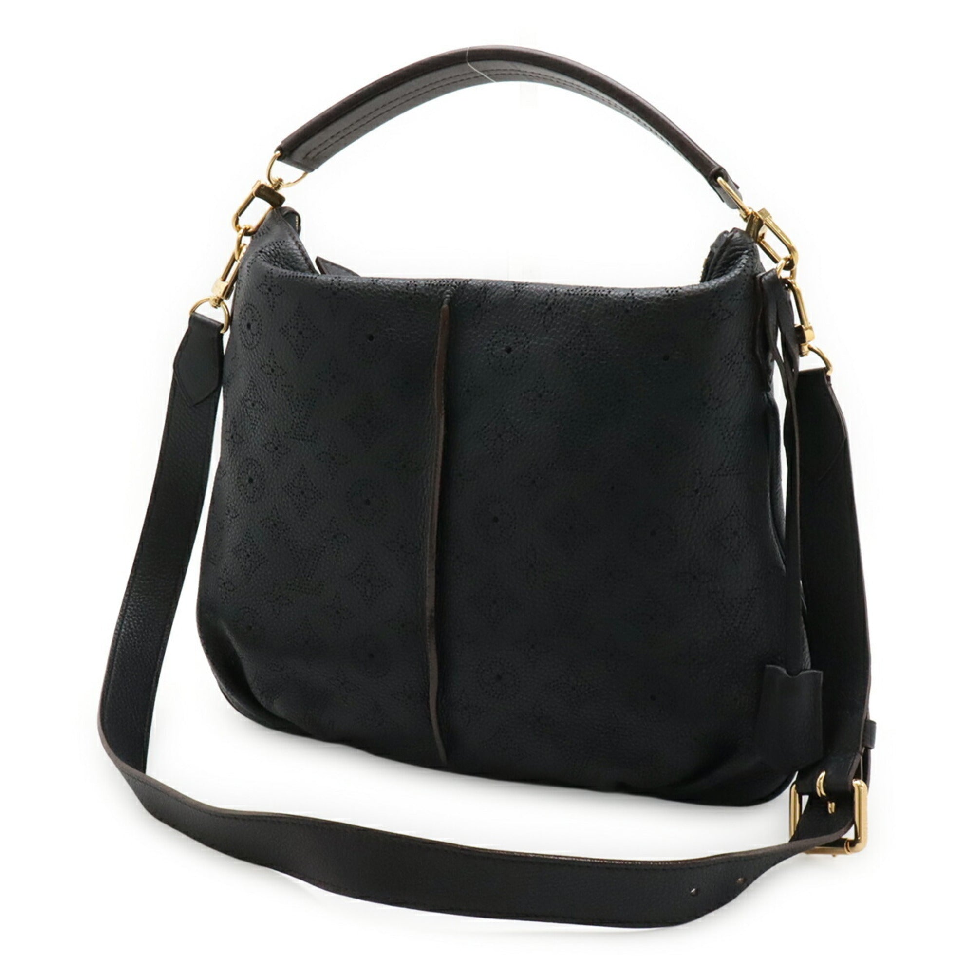Louis Vuitton Noir Mahina Leather Leather Handbag Pouch Shoulder Bag (Pre-Owned)