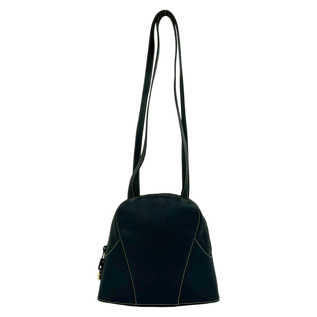 Loewe Navy Leather Handbag Shoulder Bag Tote Bag (Pre-Owned)