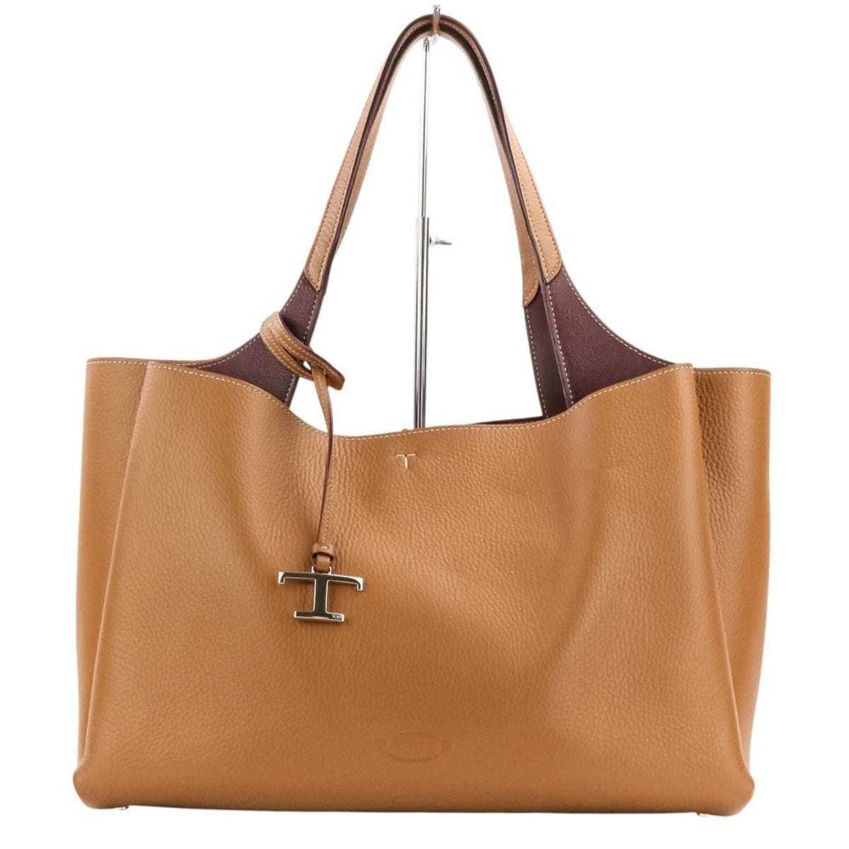 Tod's Brown Leather Shoulder Bag Tote Bag (Pre-Owned)