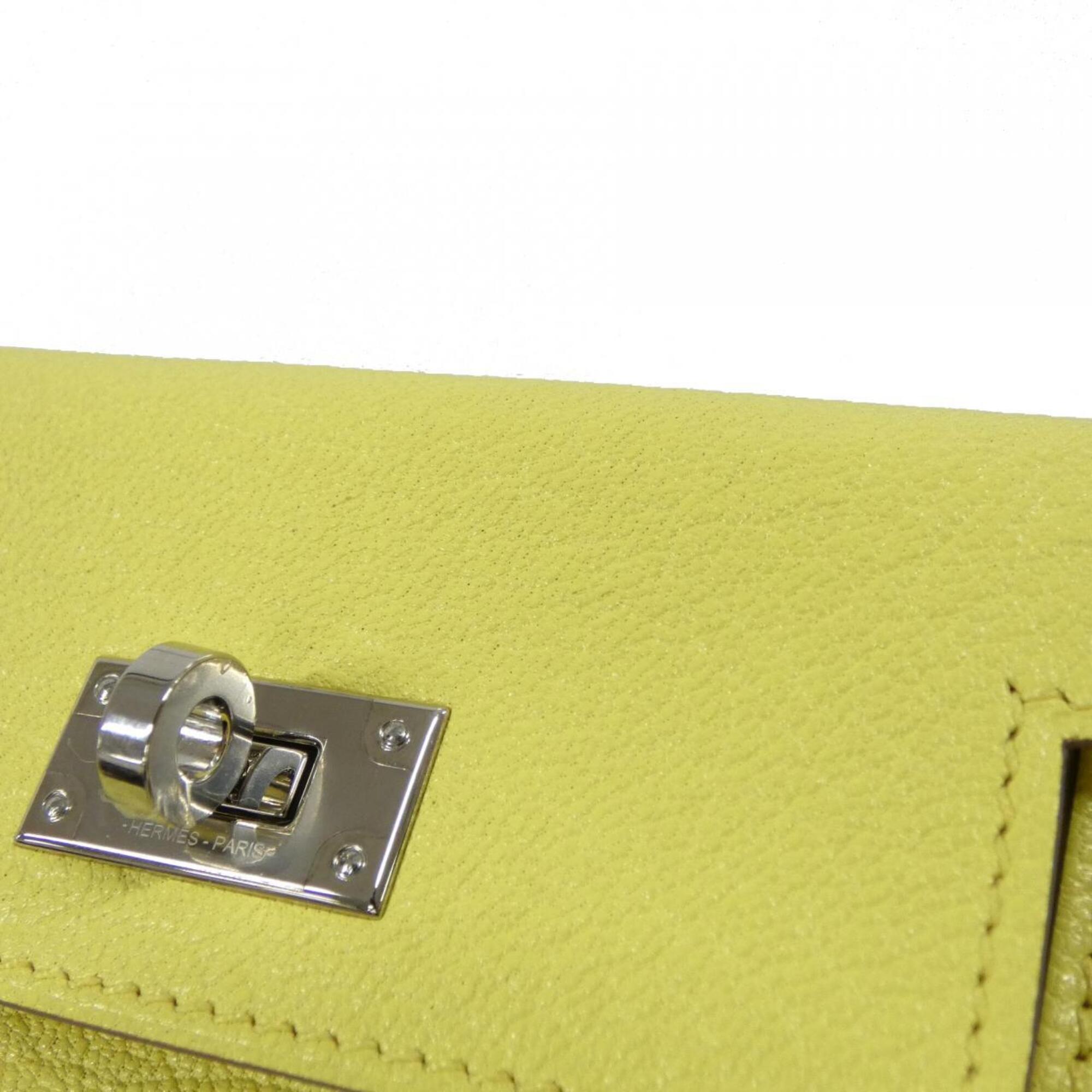 Hermes Yellow Chevre Leather Card Wallet (Pre-Owned)