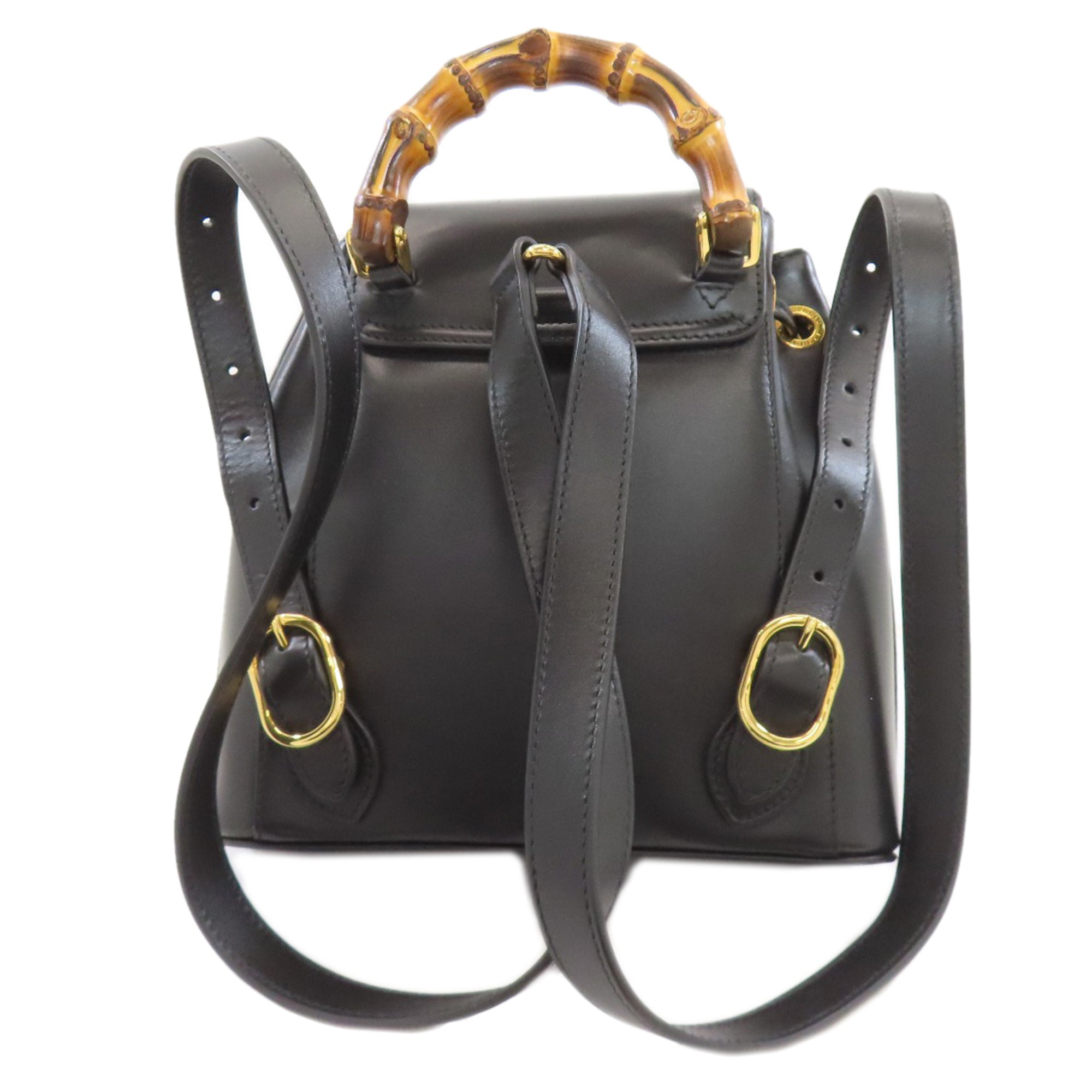 Gucci Black Leather Backpack (Pre-Owned)