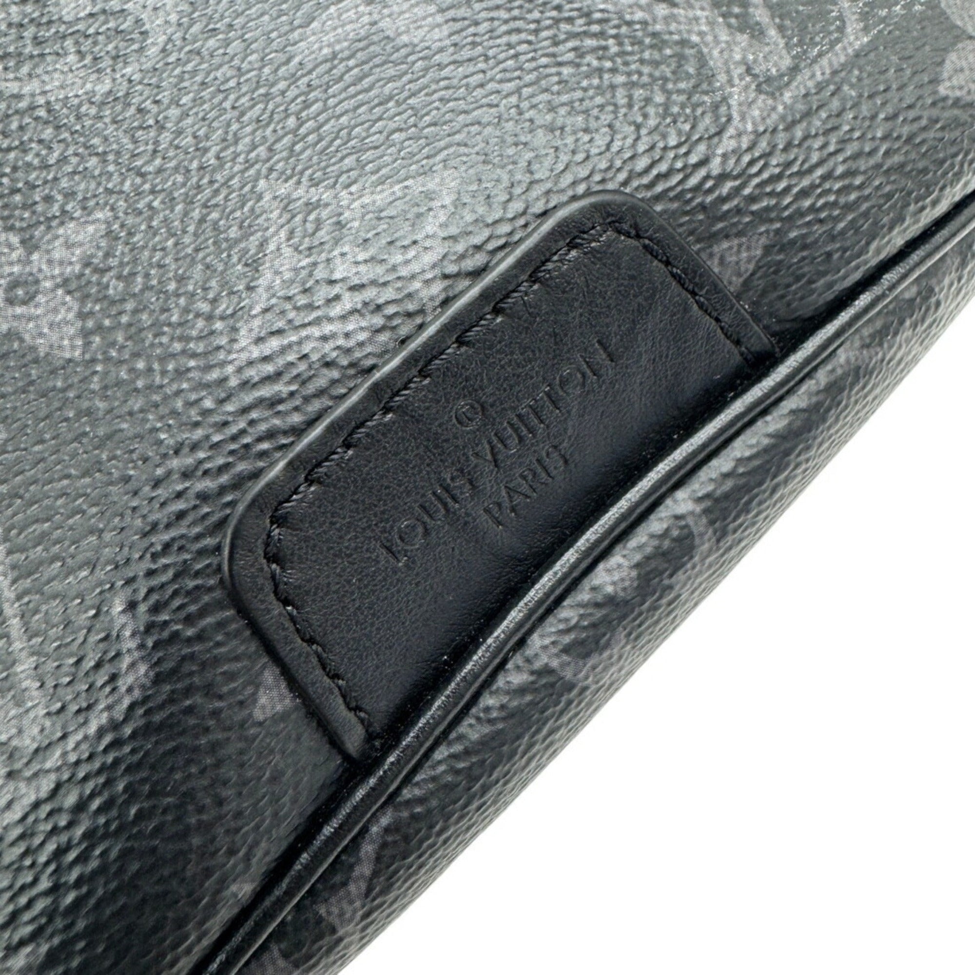 Louis Vuitton Black Gray Monogram Eclipse Leather Sling Bag (Pre-Owned)