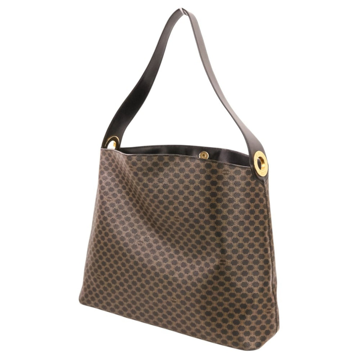 Celine Macadam Black Brown Pvc Shoulder Bag (Pre-Owned)