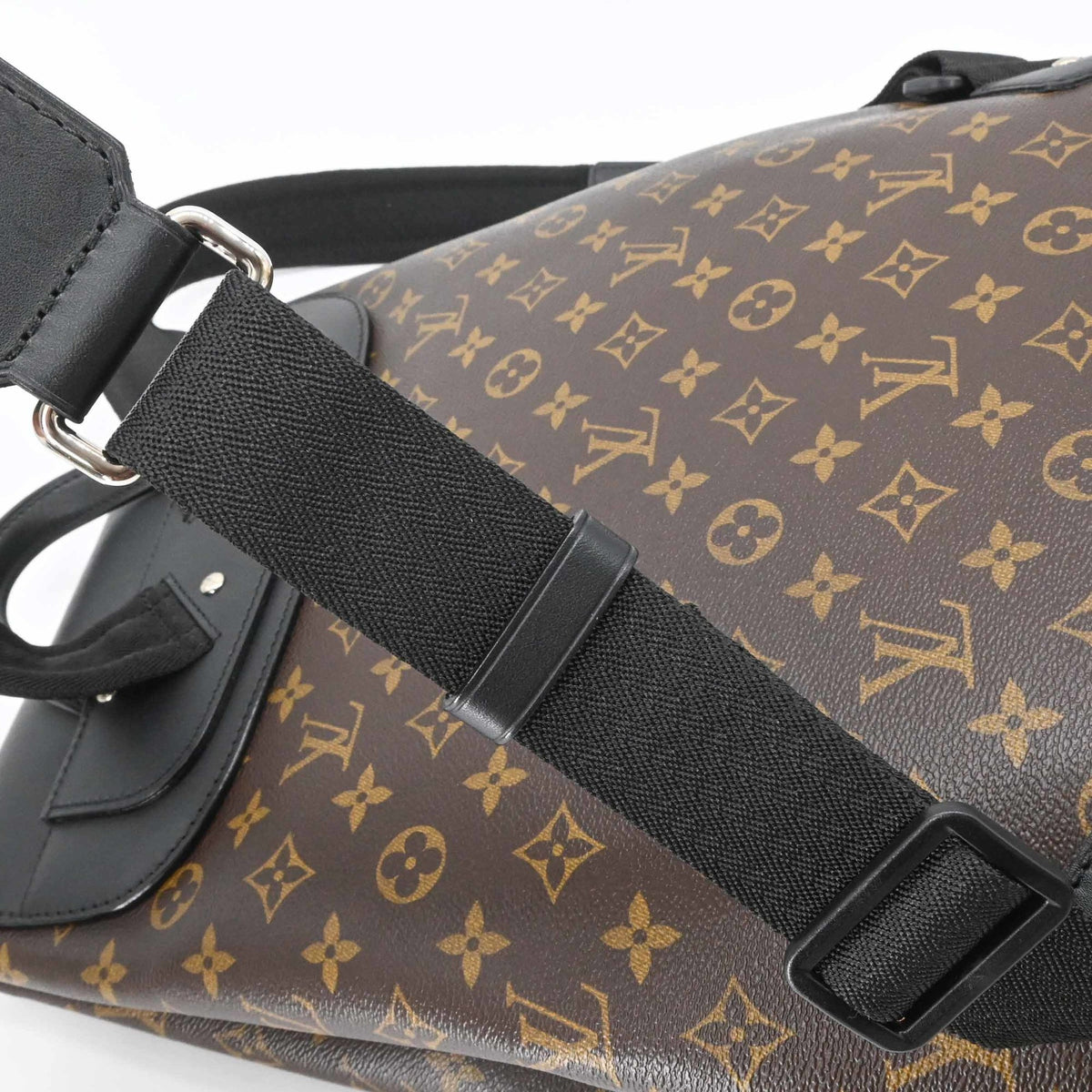 Louis Vuitton Black Brown Leather Backpack (Pre-Owned)