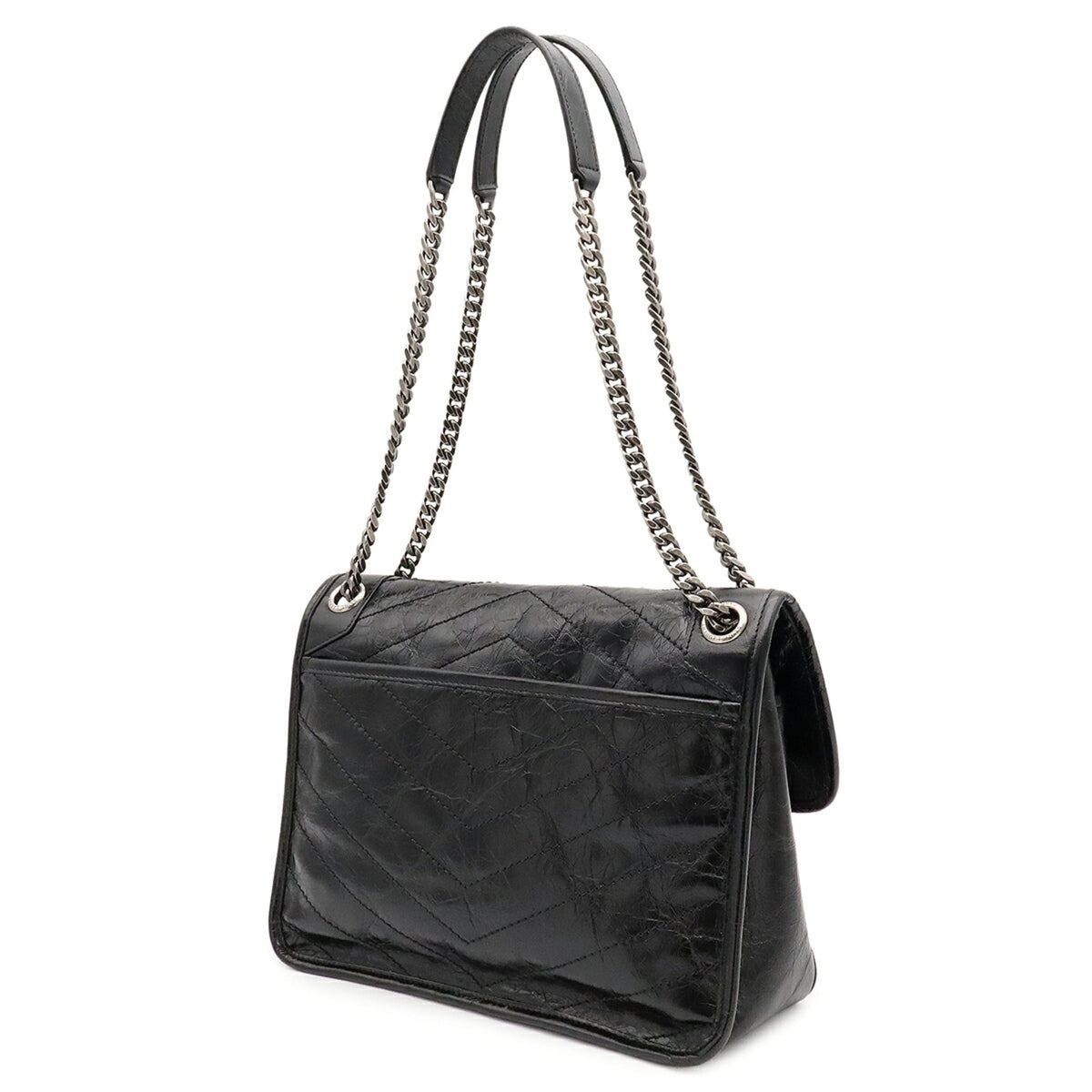 Yves Saint Laurent Black Leather Shoulder Bag (Pre-Owned)