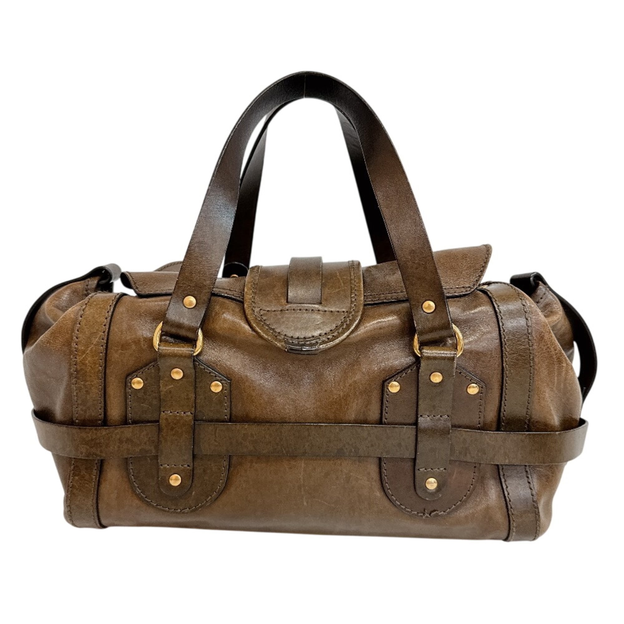 Chloé Brown Leather Handbag Tote Bag (Pre-Owned)