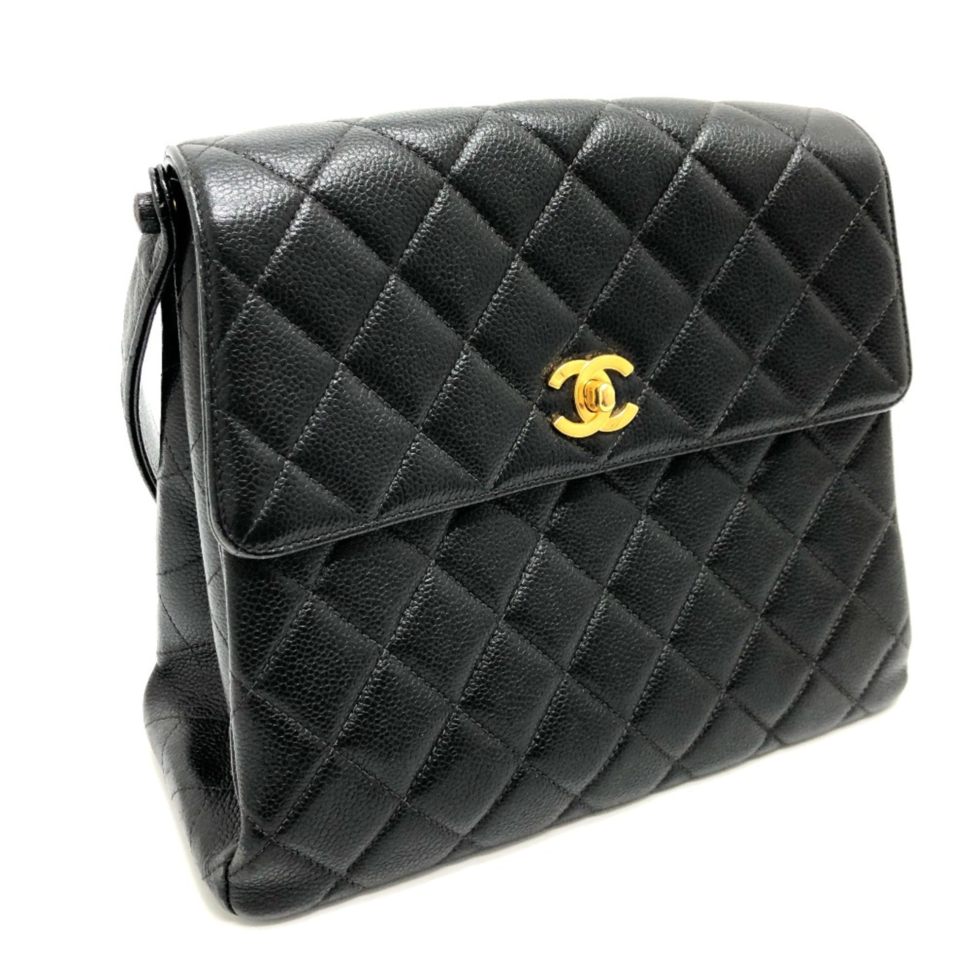 Chanel Black Leather Shoulder Bag (Pre-Owned)