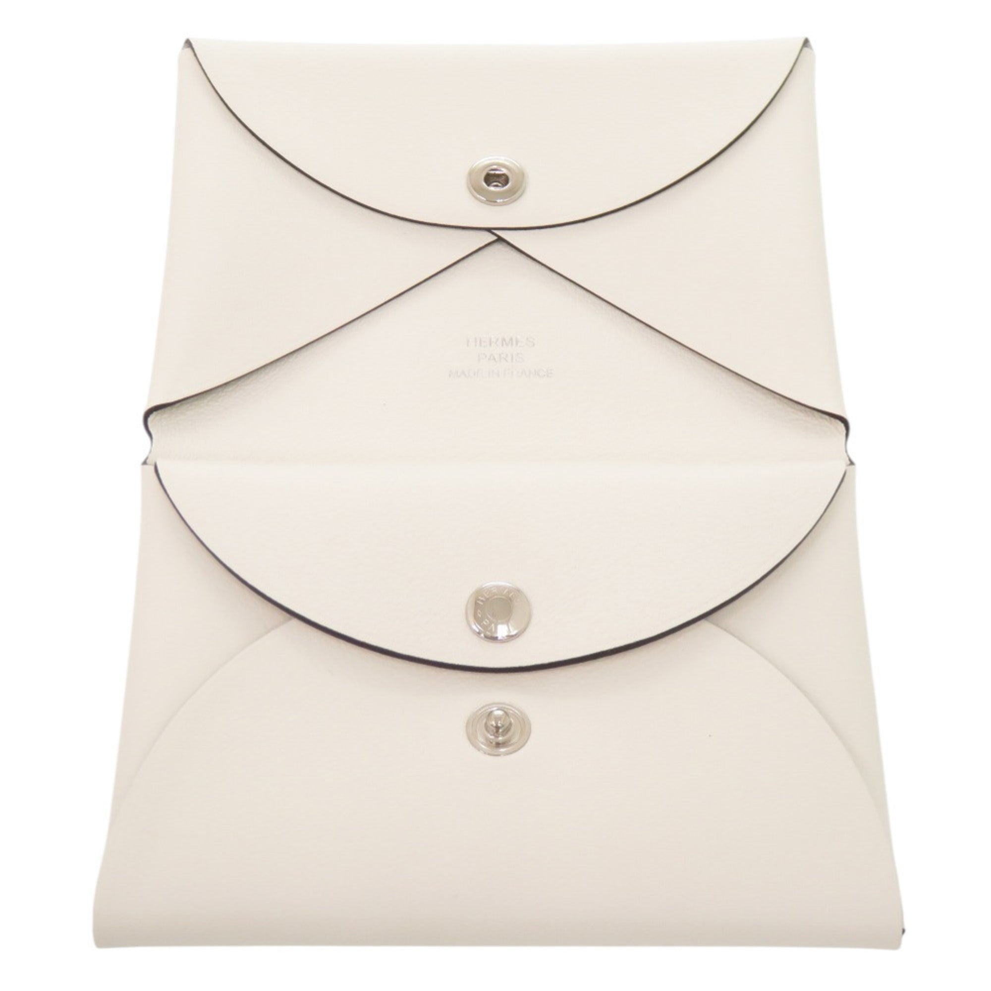 Hermes White Swift Leather Coin Purse/Coin Case (Pre-Owned)