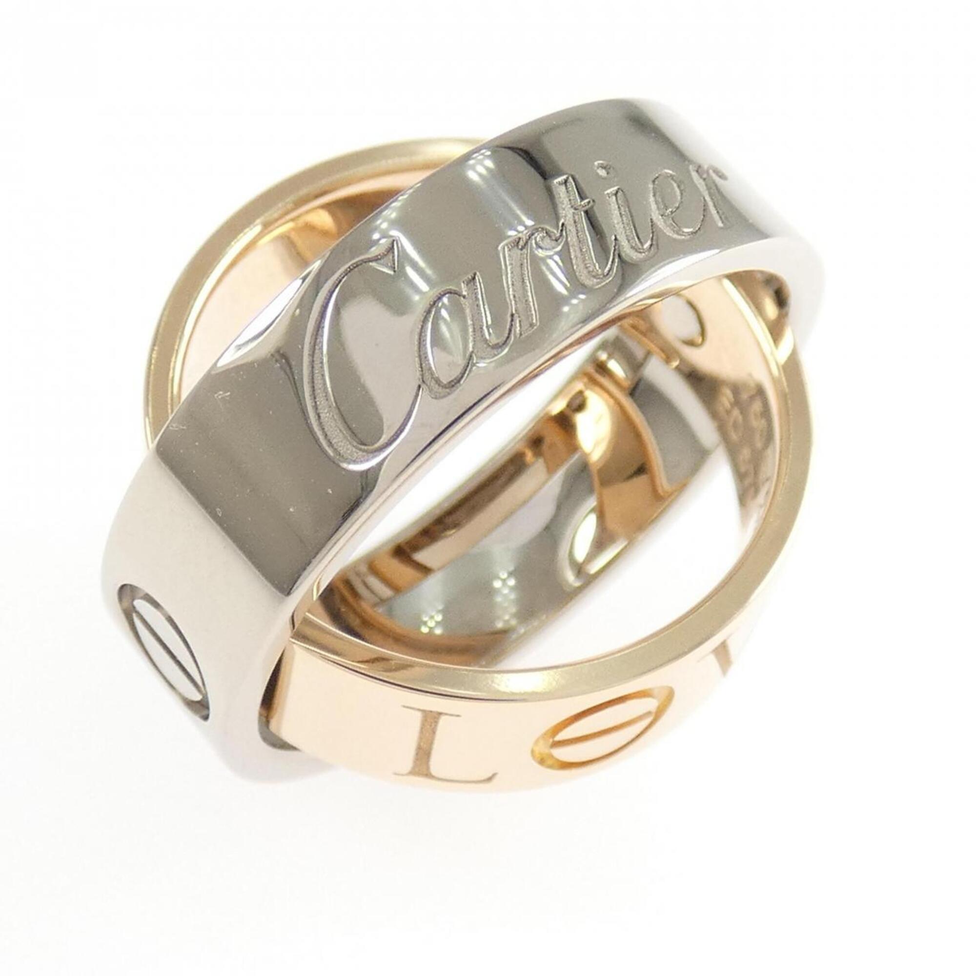 Cartier Pink Gold (18K) White Gold (18K) Band Ring (Pre-Owned)