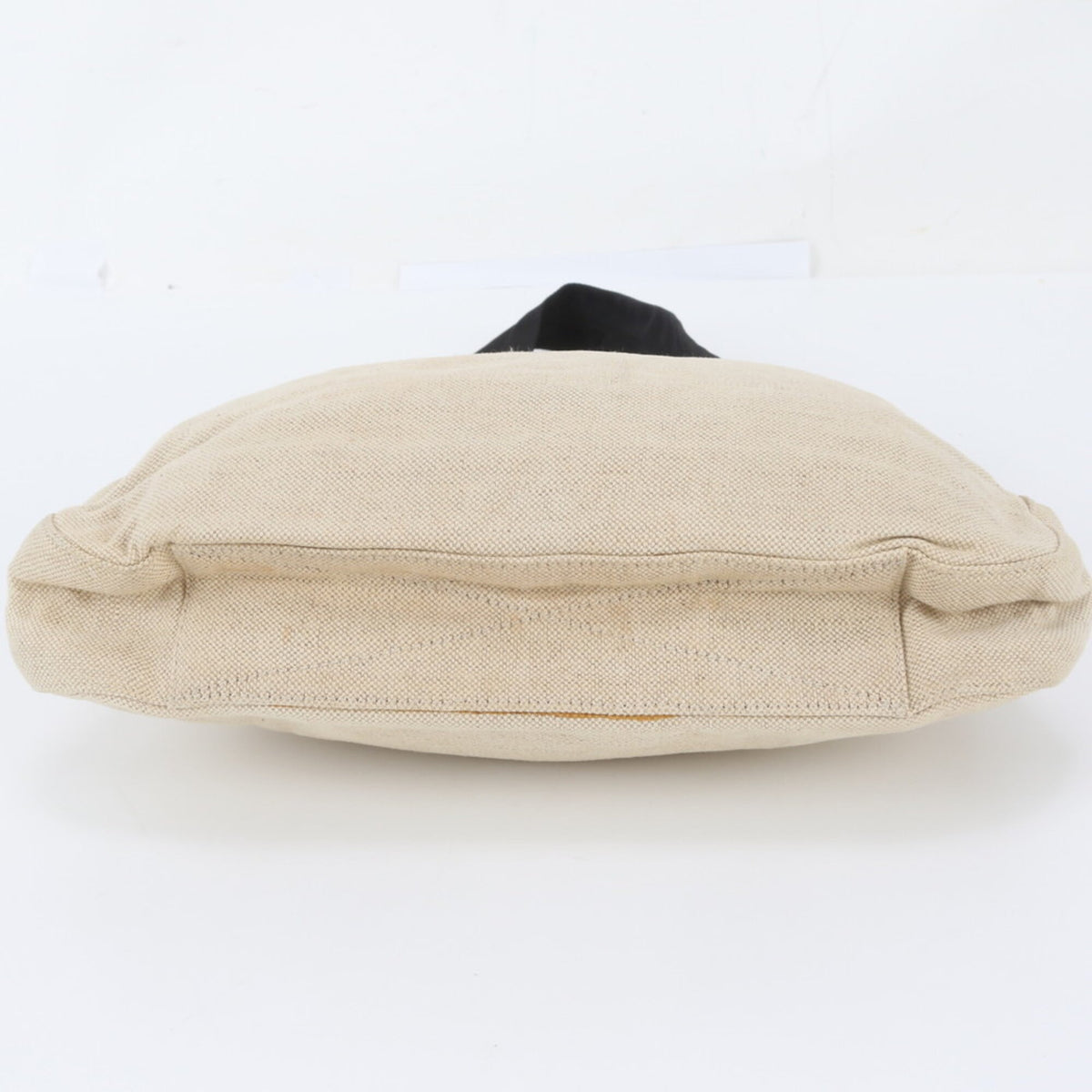 Prada Beige Leather Canvas Handbag Shoulder Bag Tote Bag (Pre-Owned)