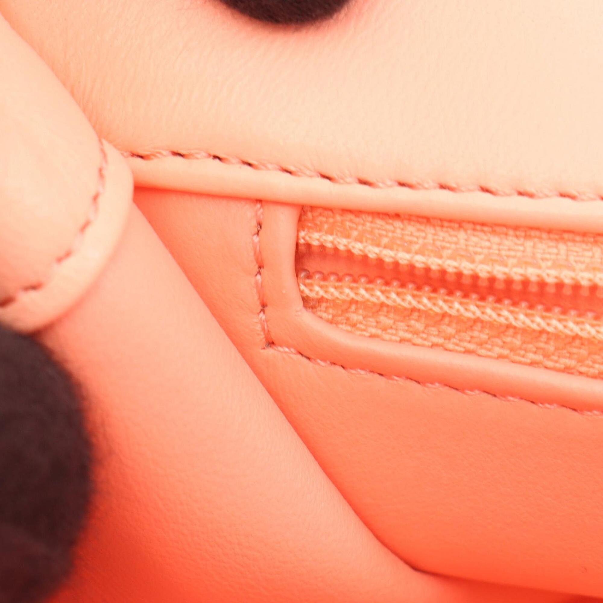 Chanel Orange Leather Handbag Shoulder Bag (Pre-Owned)