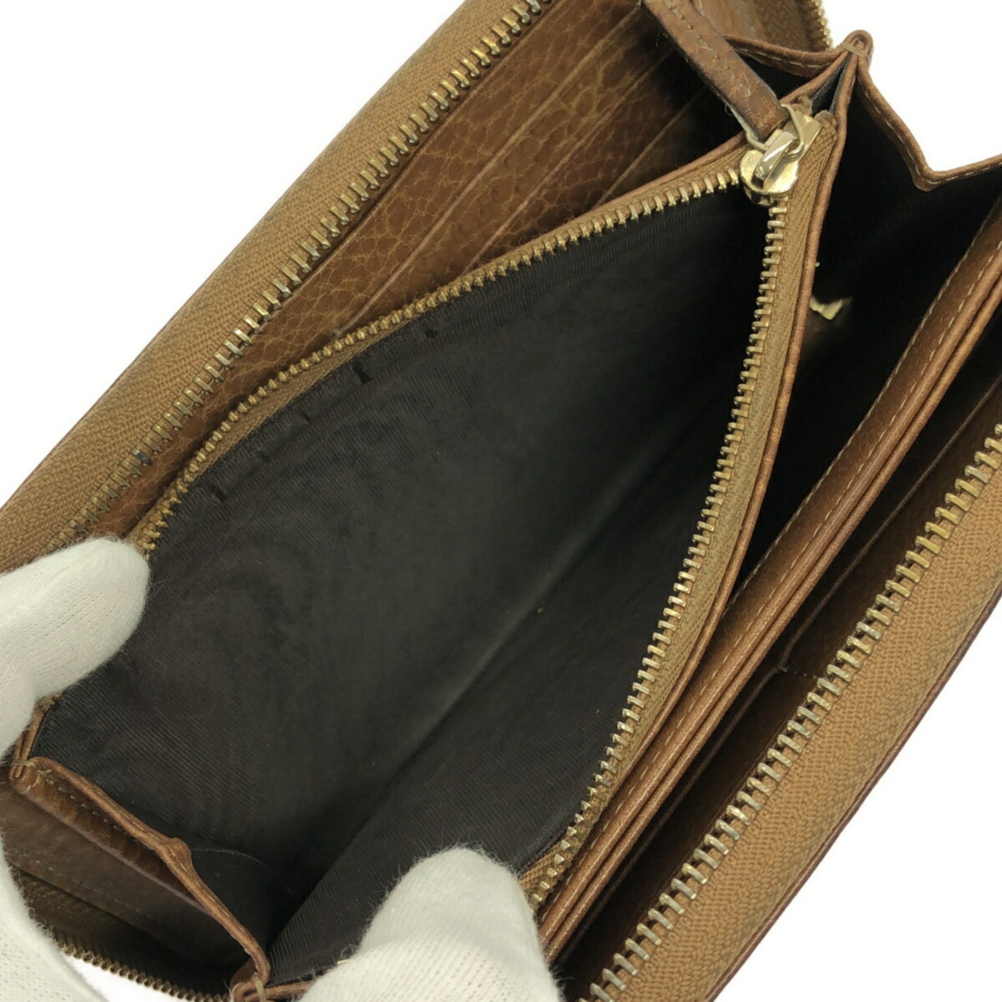 Gucci Bamboo Brown Long Wallet (Bi-Fold) (Pre-Owned)