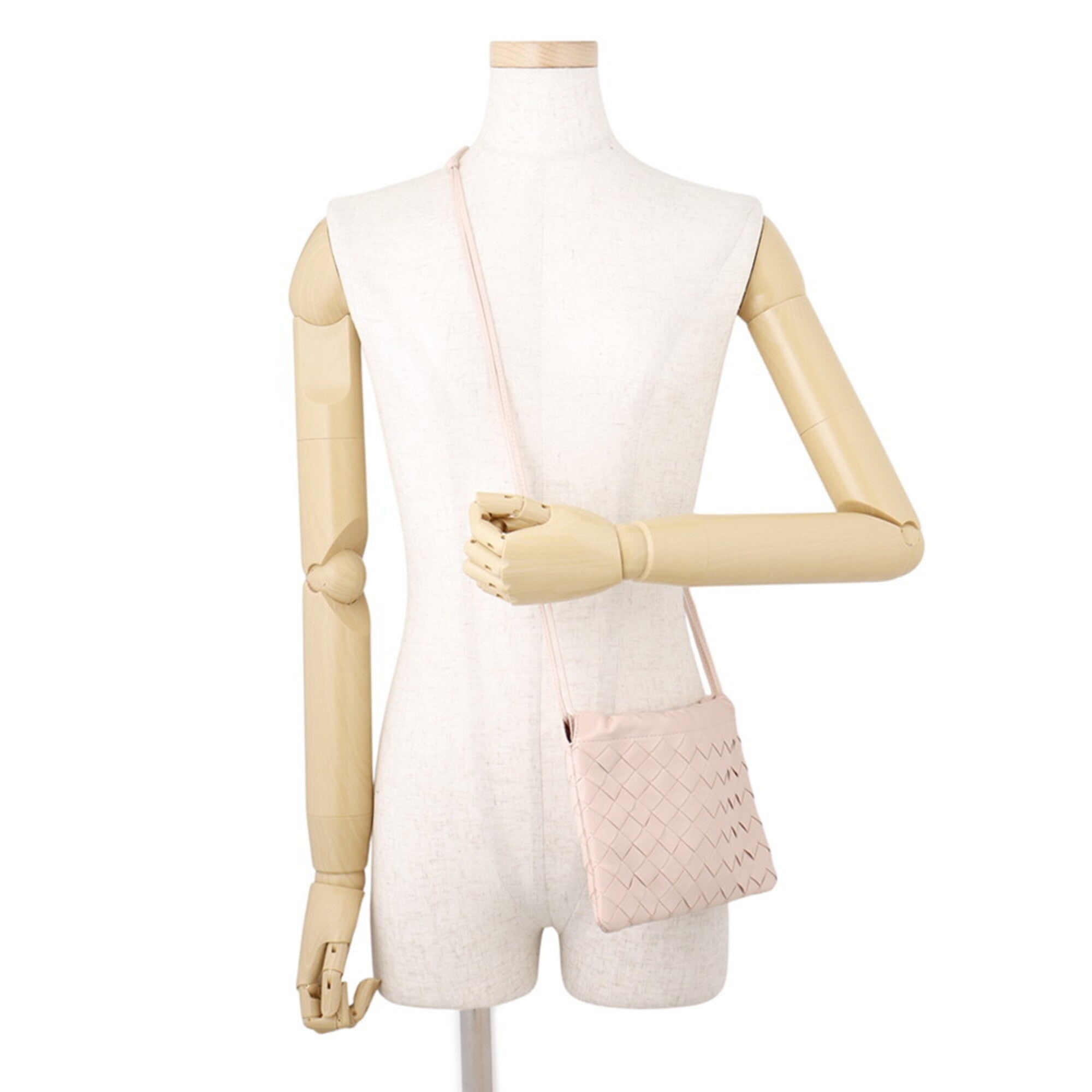 Bottega Veneta Pink Leather Handbag Shoulder Bag (Pre-Owned)