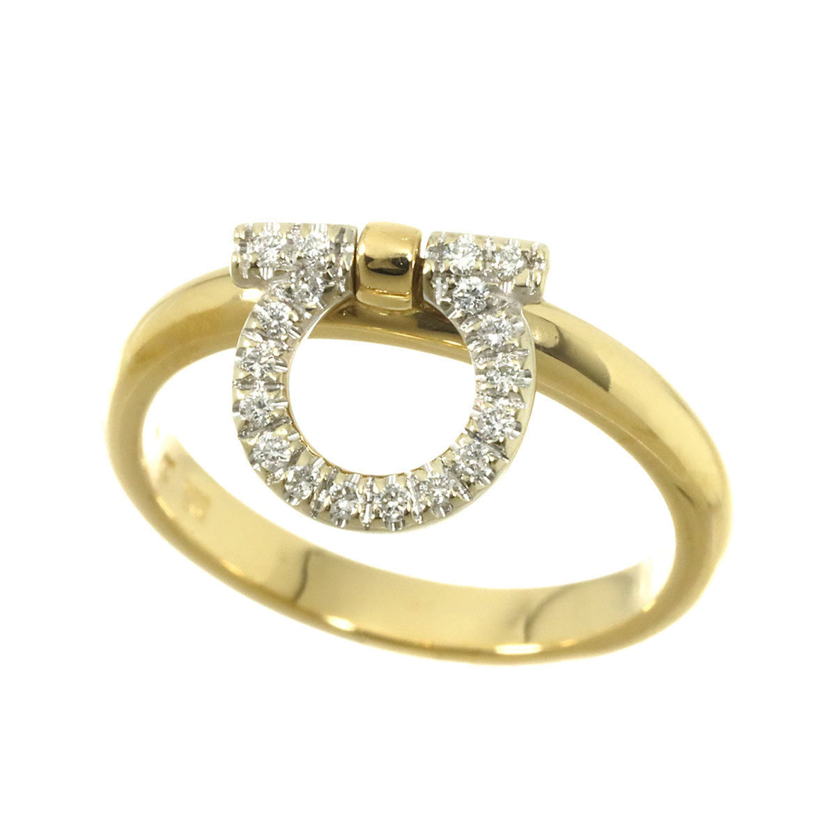 Salvatore Ferragamo White Gold Yellow Gold Yellow Gold (18K) White Gold (18K) Band Ring (Pre-Owned)