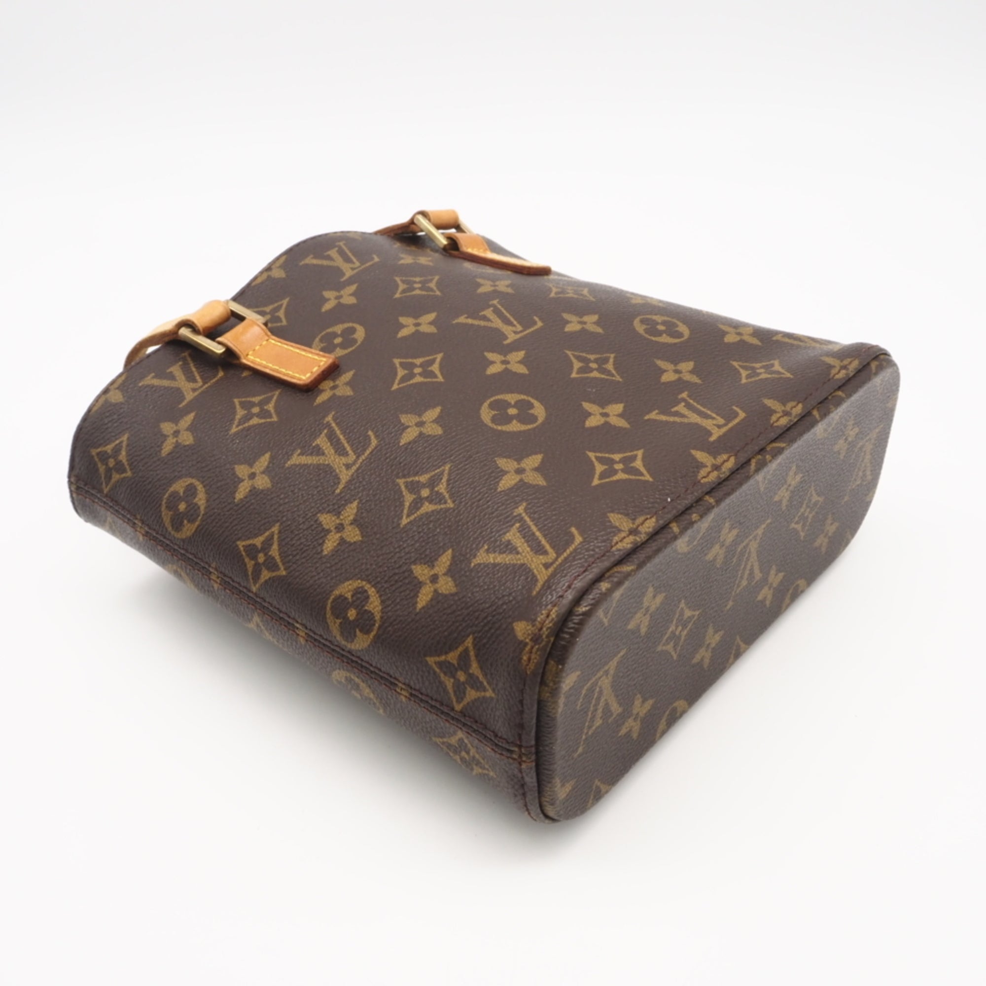 Louis Vuitton Monogram Beige Brown Coated Canvas Leather Handbag (Pre-Owned)