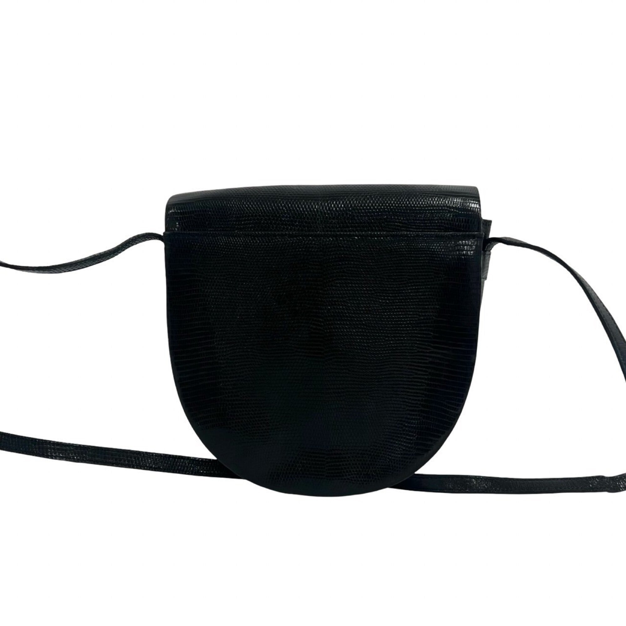 Yves Saint Laurent Black Leather Pochette Shoulder Bag (Pre-Owned)