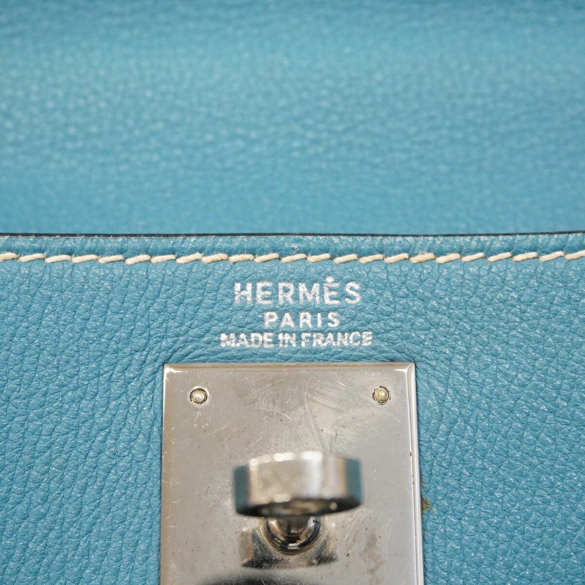 Hermes Blue Jean Ardennes Leather Backpack (Pre-Owned)