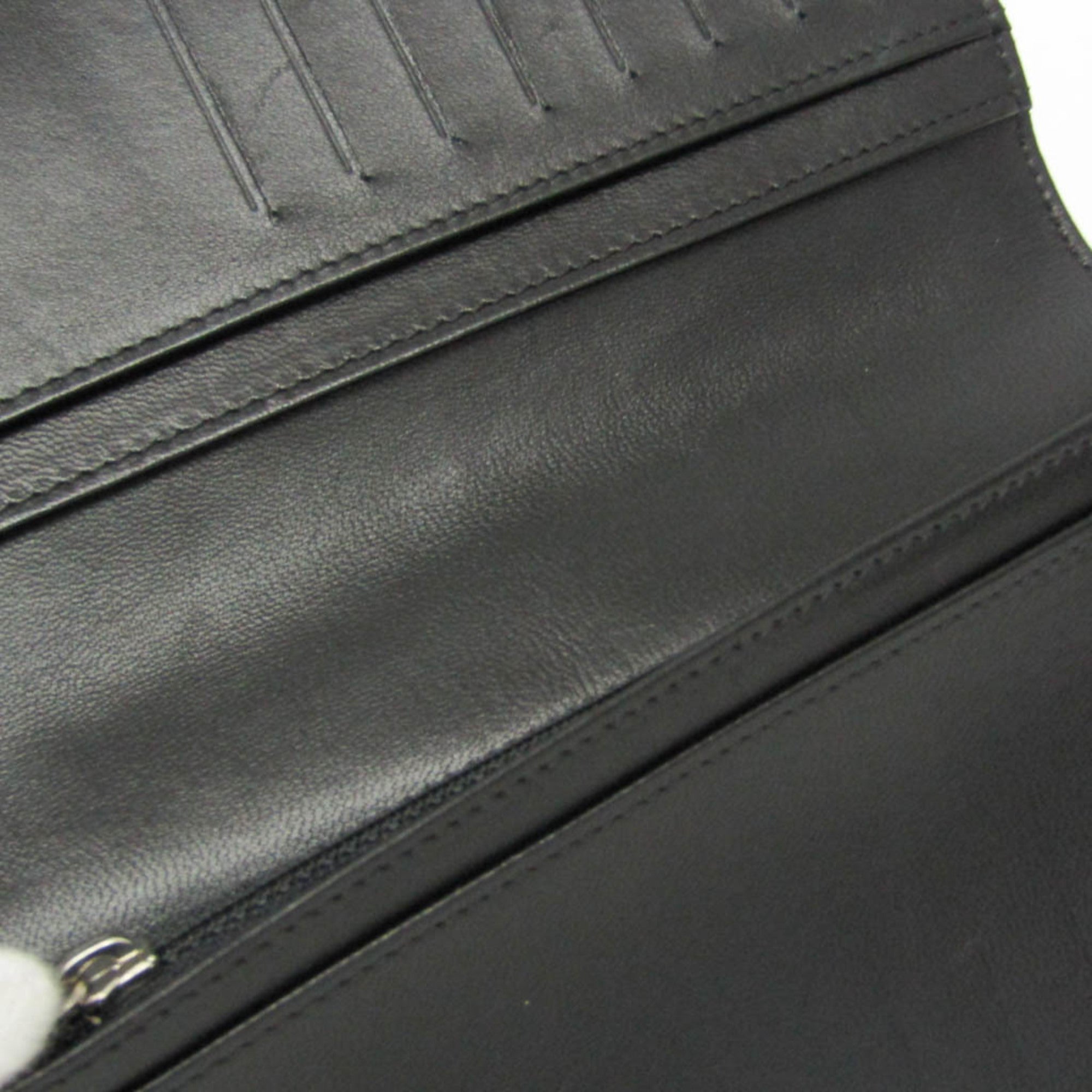 Chanel Lucky Symbols Yen Wallet Embossed Quilted Leather Black Leather Wallets Accessory (Pre-Owned)
