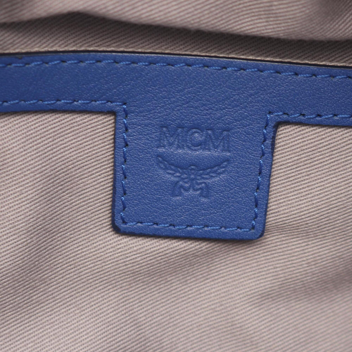 Mcm Blue Coated Canvas Leather Fanny Pack (Pre-Owned)