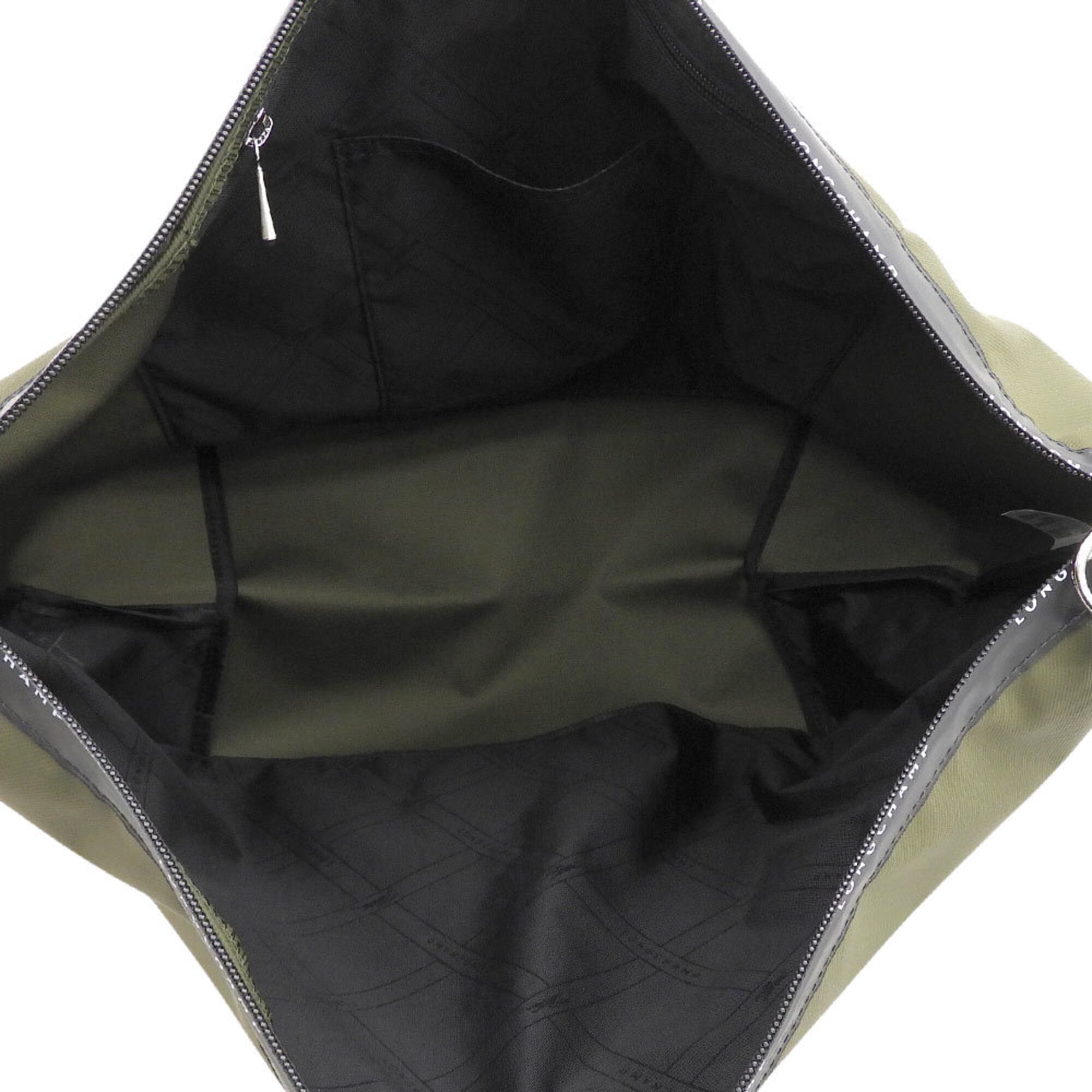 Longchamp Khaki Nylon Crossbody Bag Shoulder Bag (Pre-Owned)