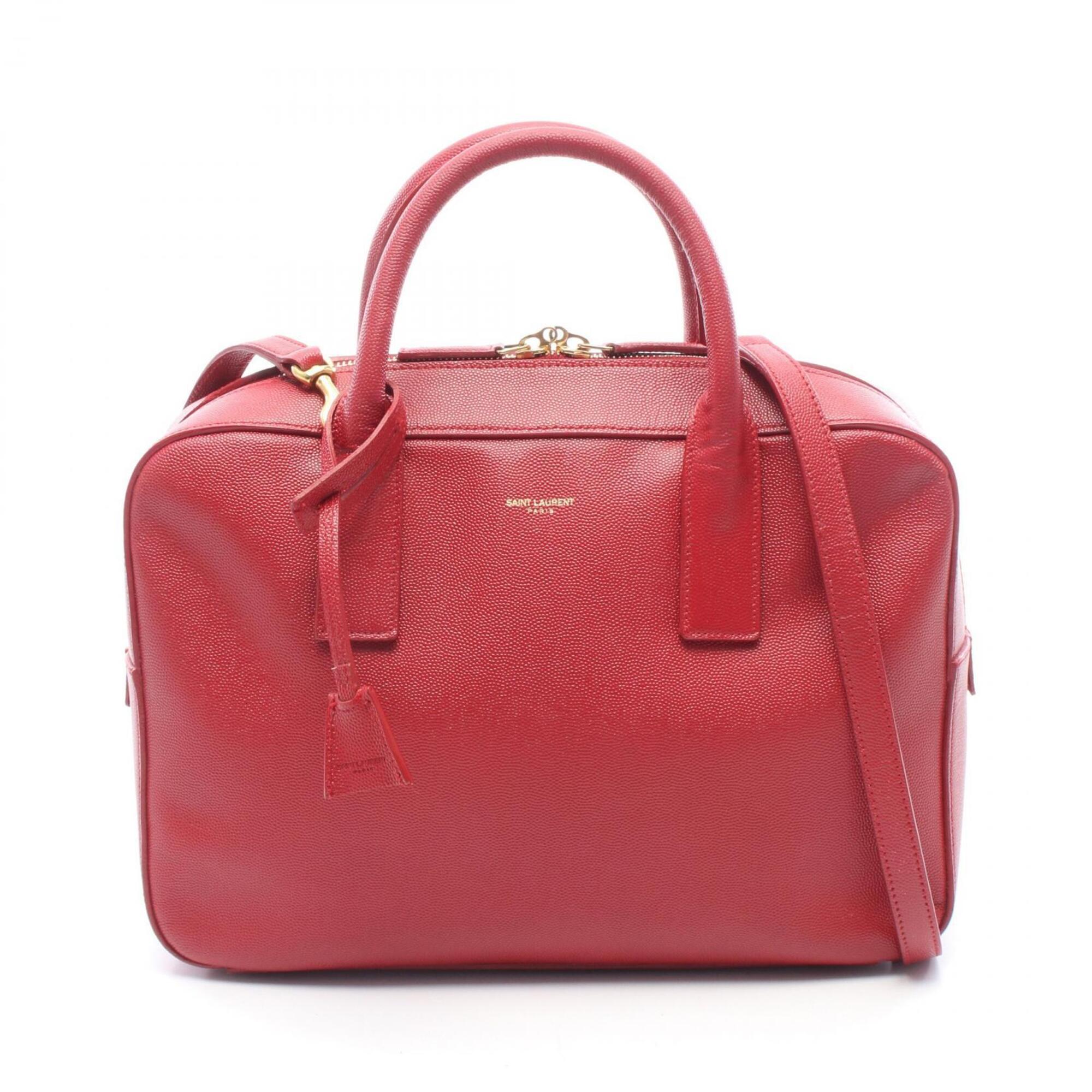 Yves Saint Laurent Red Color Leather Handbag (Pre-Owned)