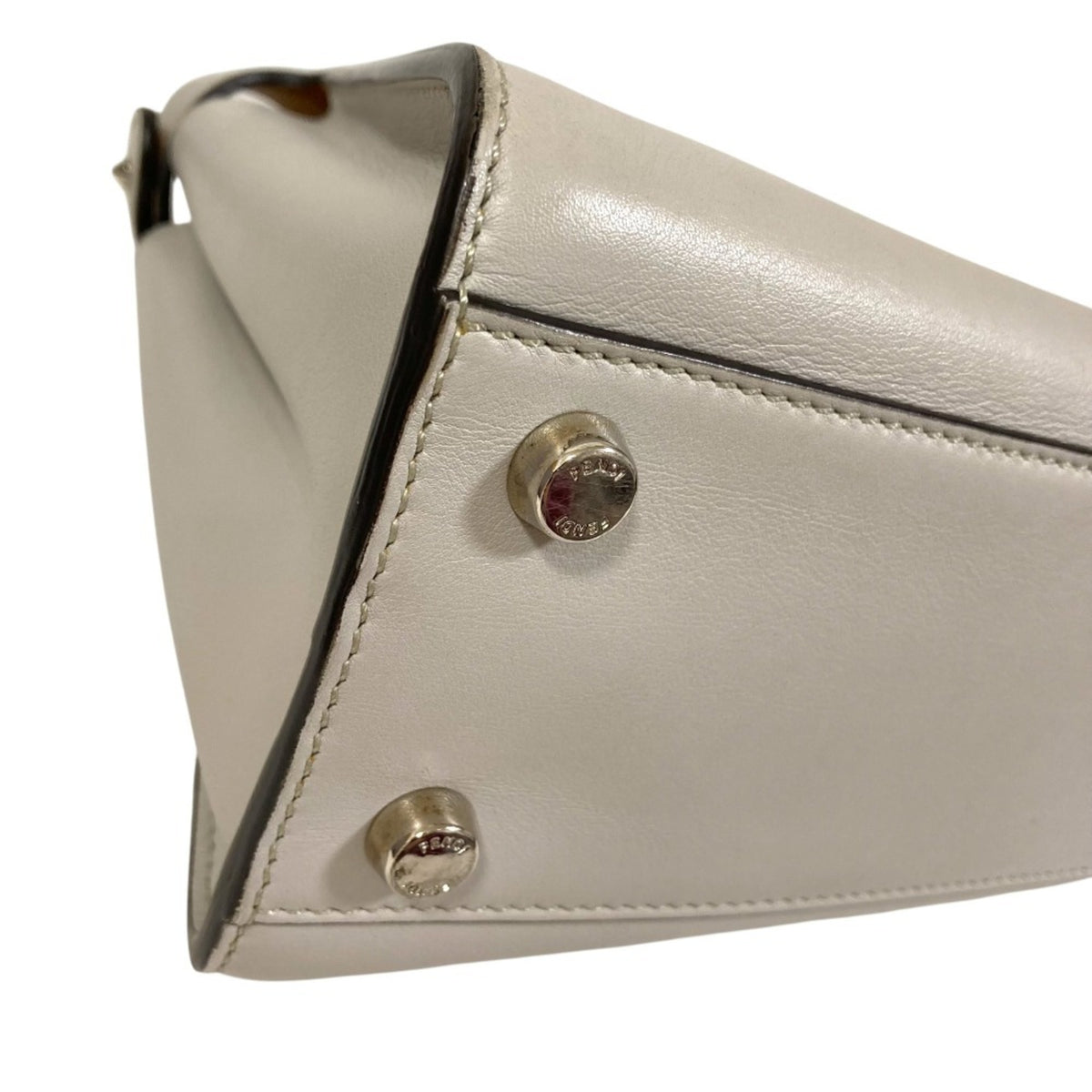 Fendi Peekaboo Gray Handbag Shoulder Bag (Pre-Owned)