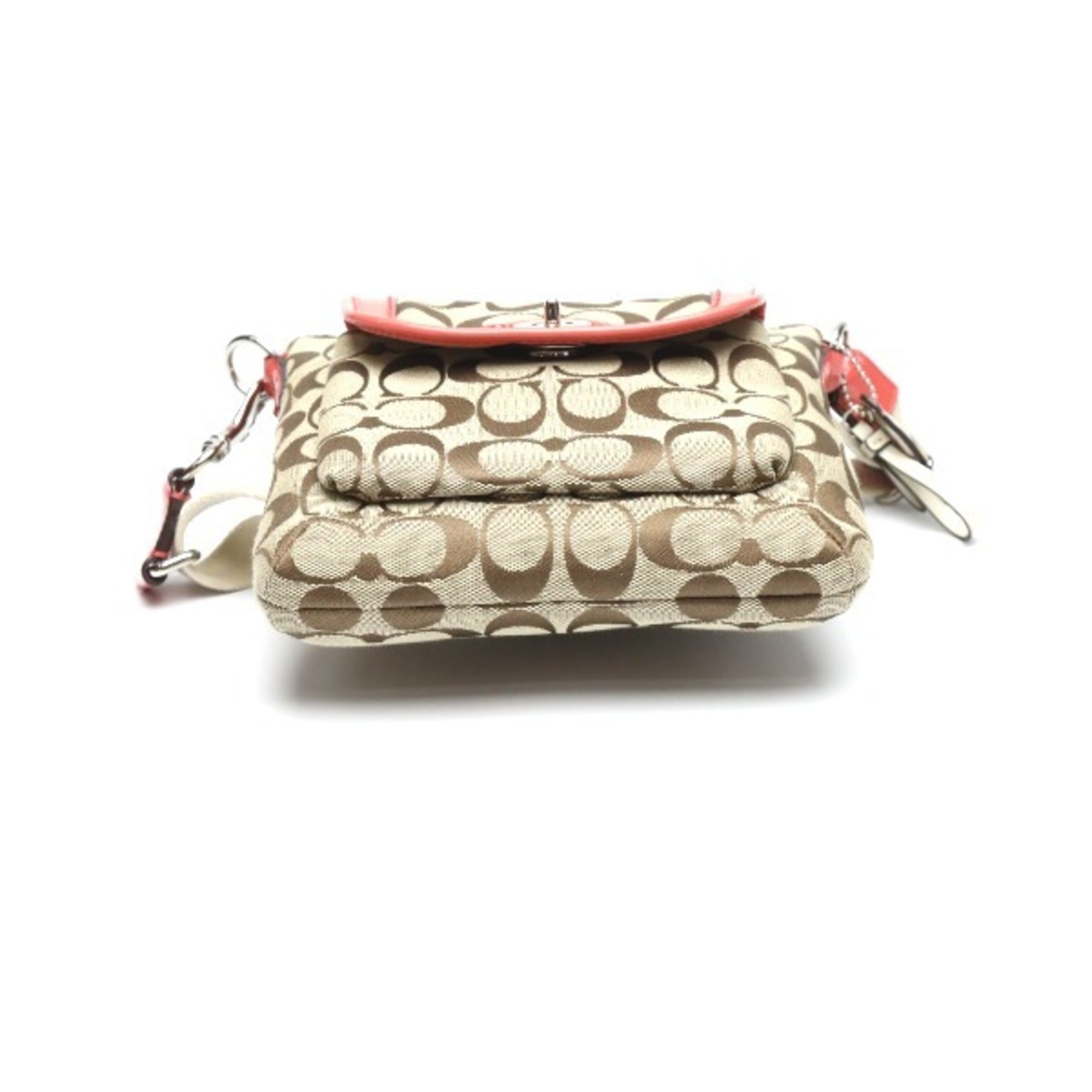 Coach Brown Pink Leather Shoulder Bag (Pre-Owned)