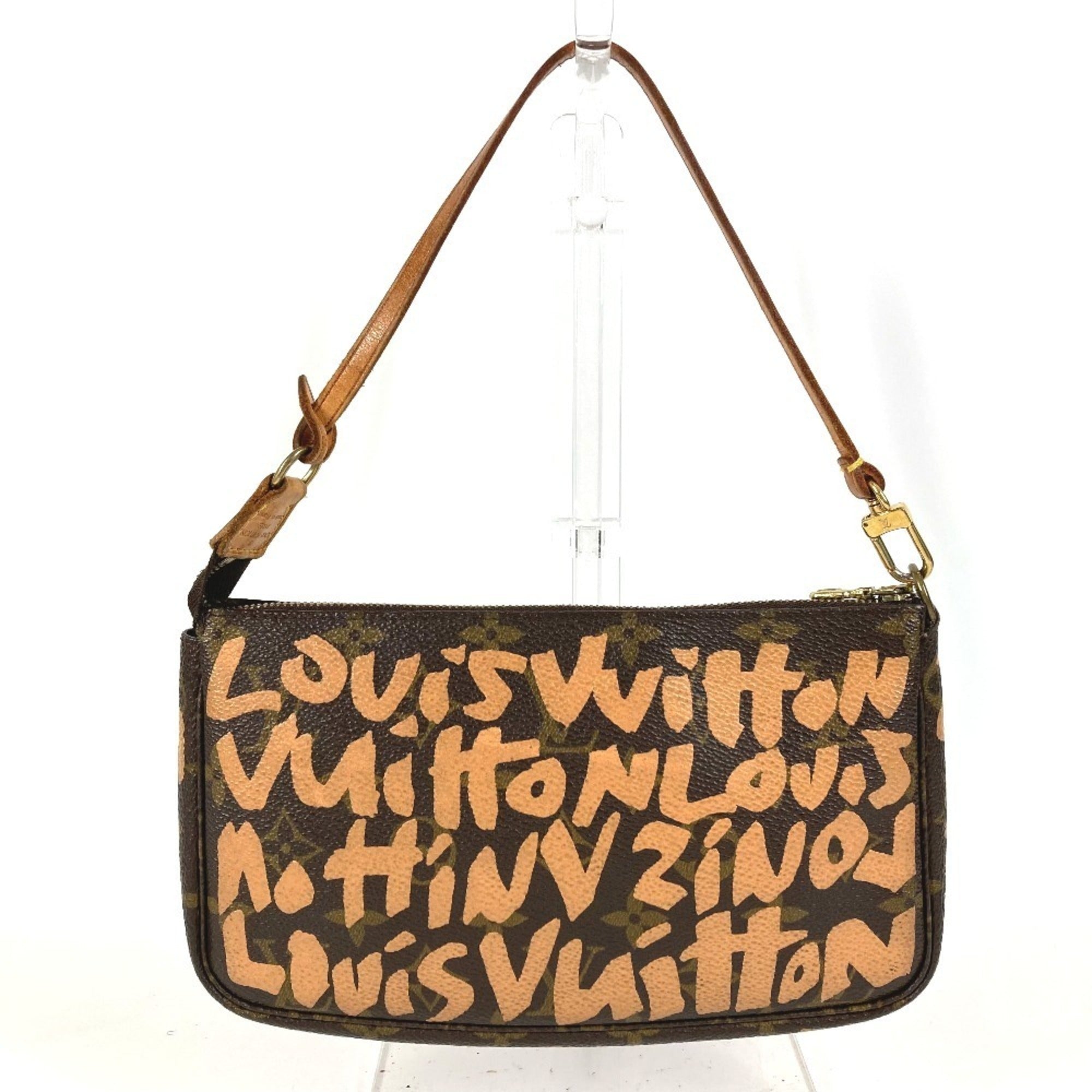 Louis Vuitton Monogram Graffiti Brown Orange Monogram Graffiti Handbag Pochette Shoulder Bag (Pre-Owned)