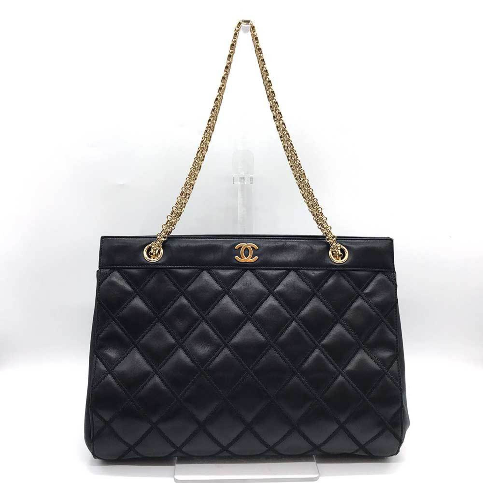 Chanel Black Leather Tote Bag (Pre-Owned)