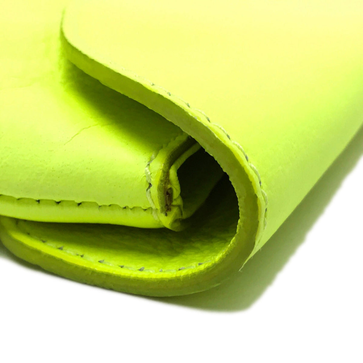 Sergio Rossi Fluorescent Yellow Leather Clutch Bag (Pre-Owned)