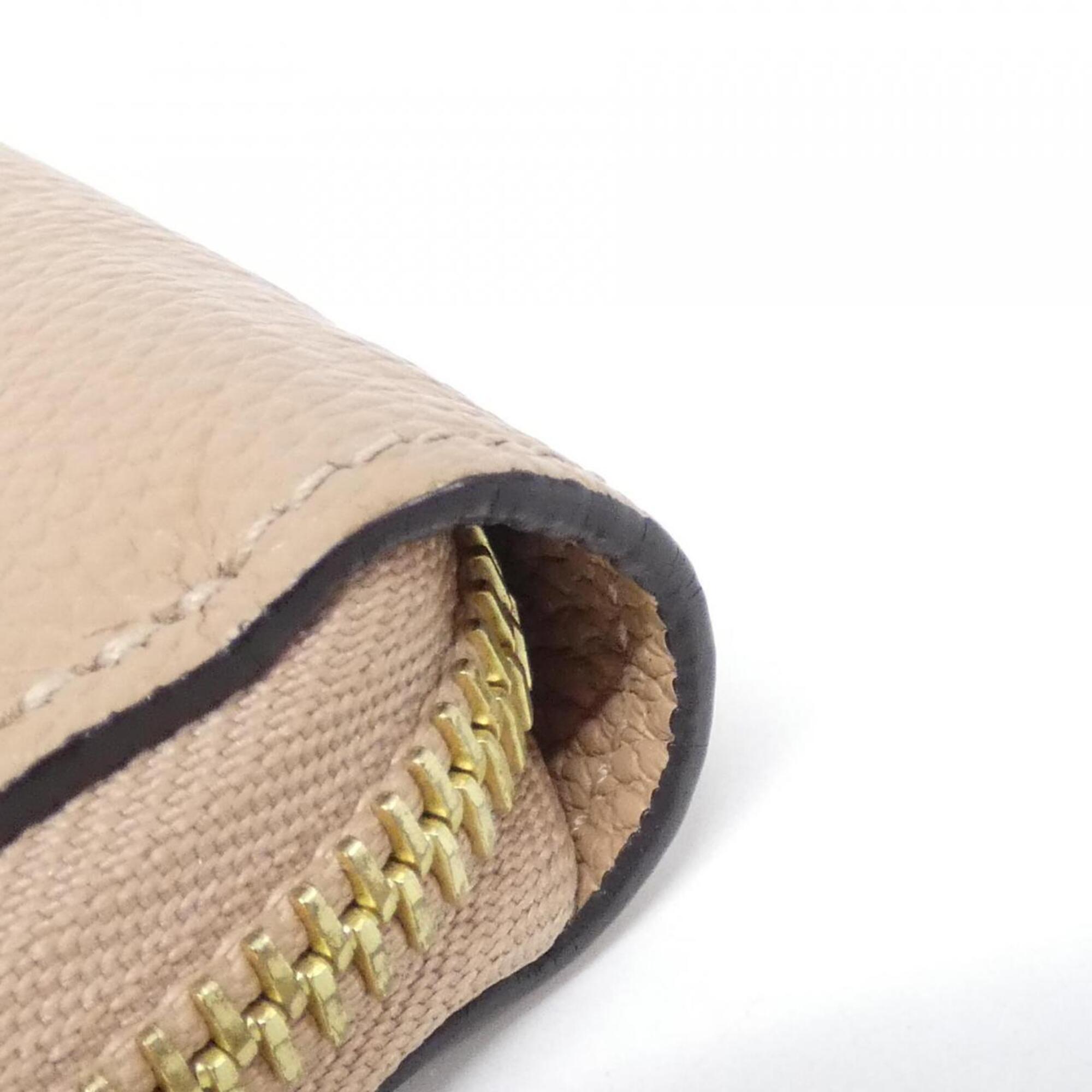 Louis Vuitton Monogram Empreinte Taupe Leather Long Wallet (Bi-Fold) (Pre-Owned)