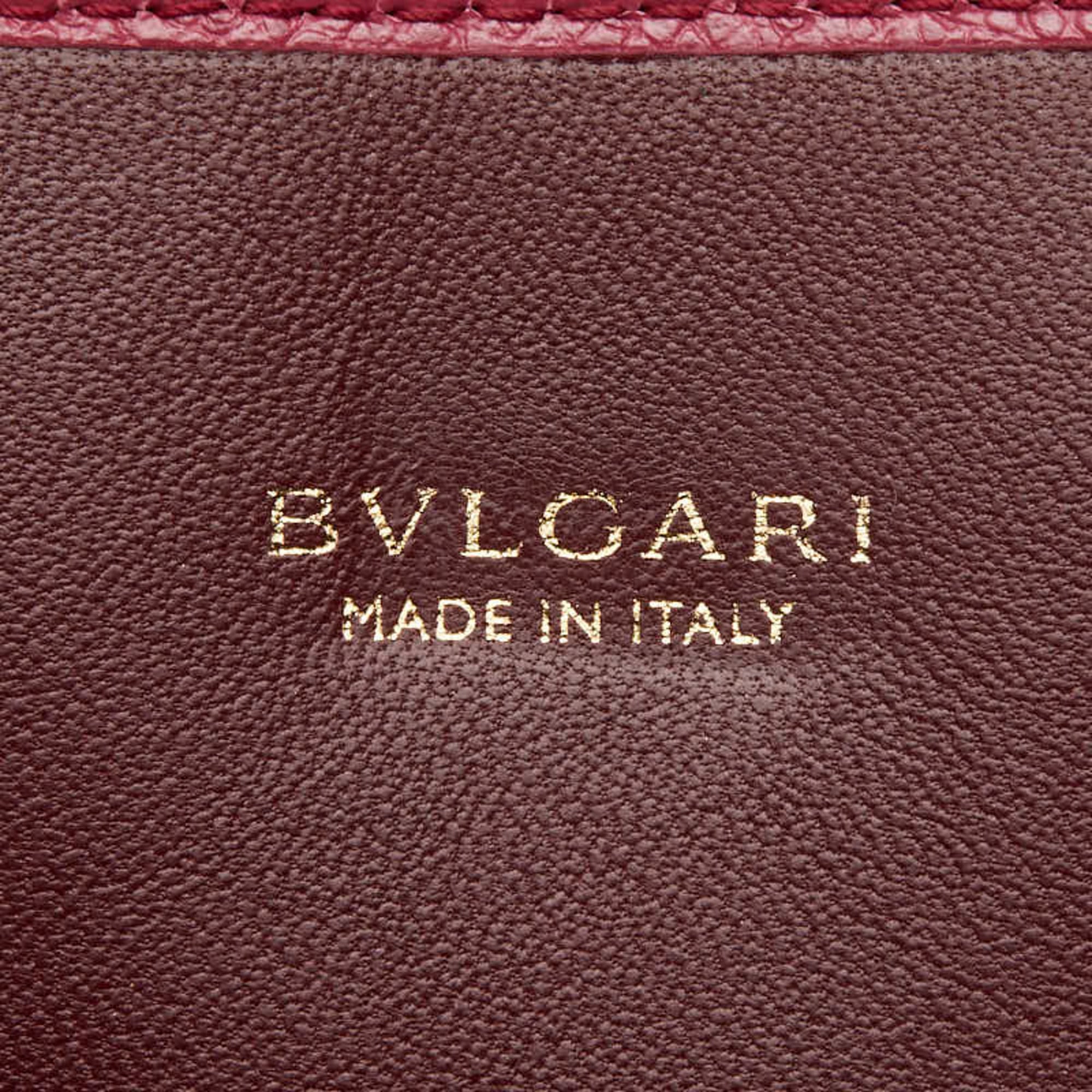 Bvlgari Pink Leather Wallet (Tri-Fold) (Pre-Owned)