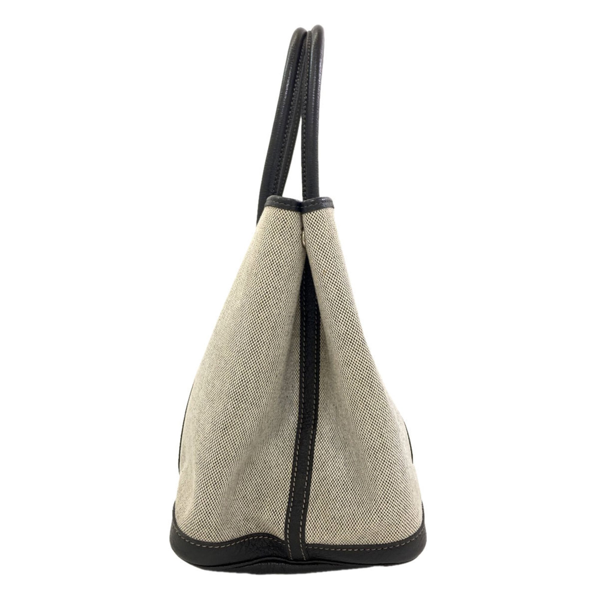 Hermes Black Gray Toile H Tote Bag (Pre-Owned)