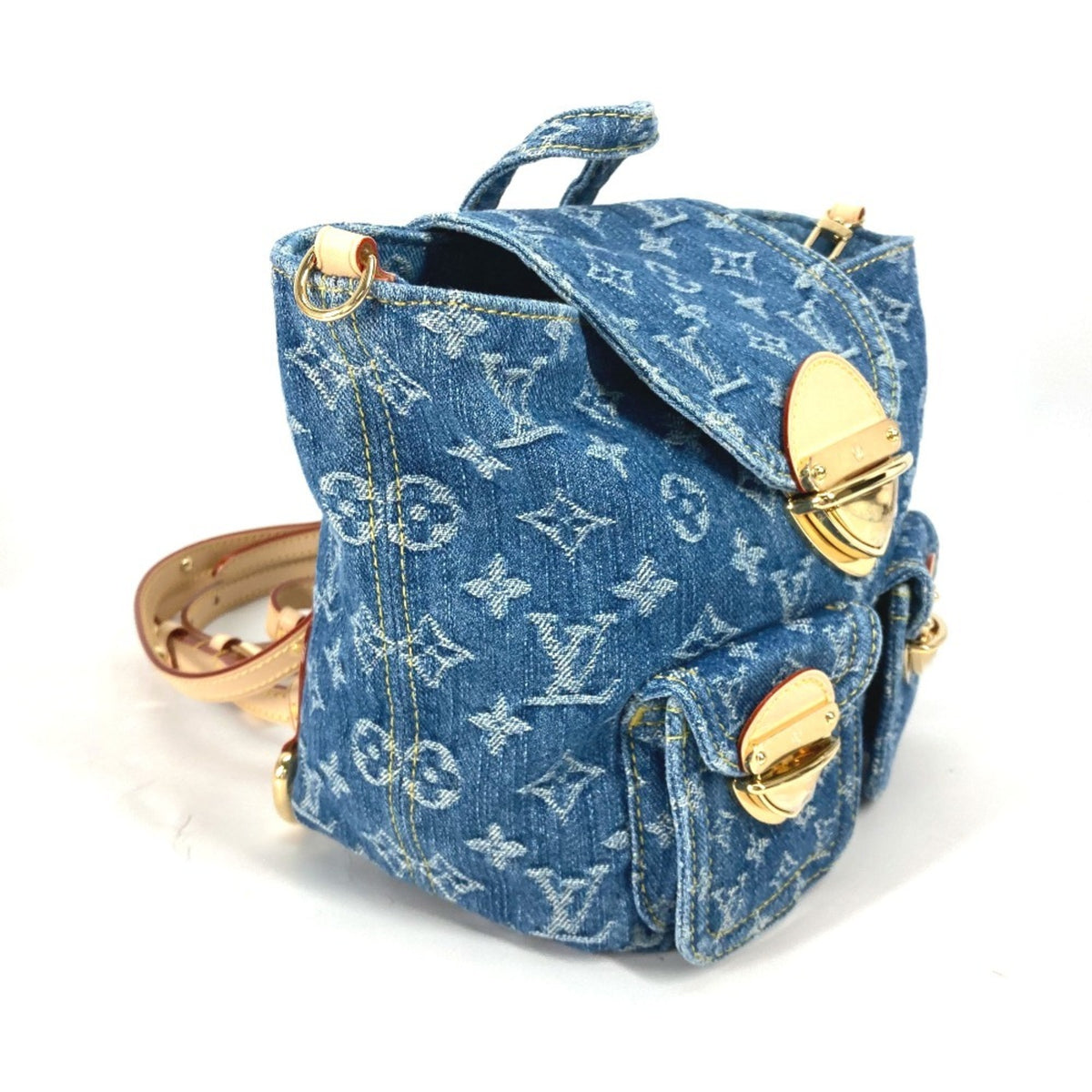 Louis Vuitton Blue Monogram Denim Backpack (Pre-Owned)