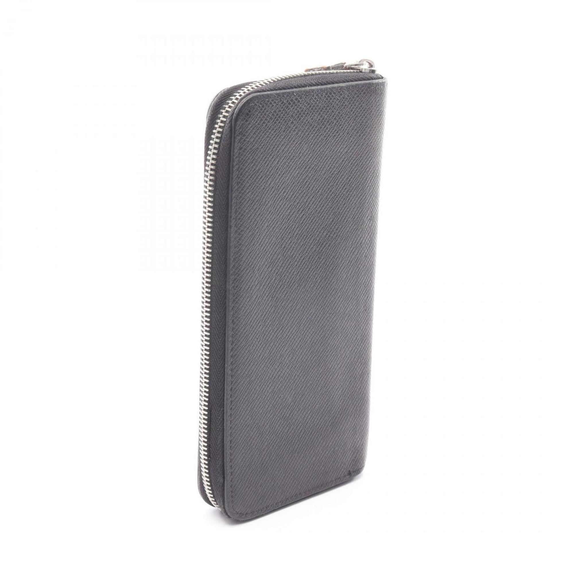 Louis Vuitton Taiga Black Taiga Leather Long Wallet (Bi-Fold) (Pre-Owned)