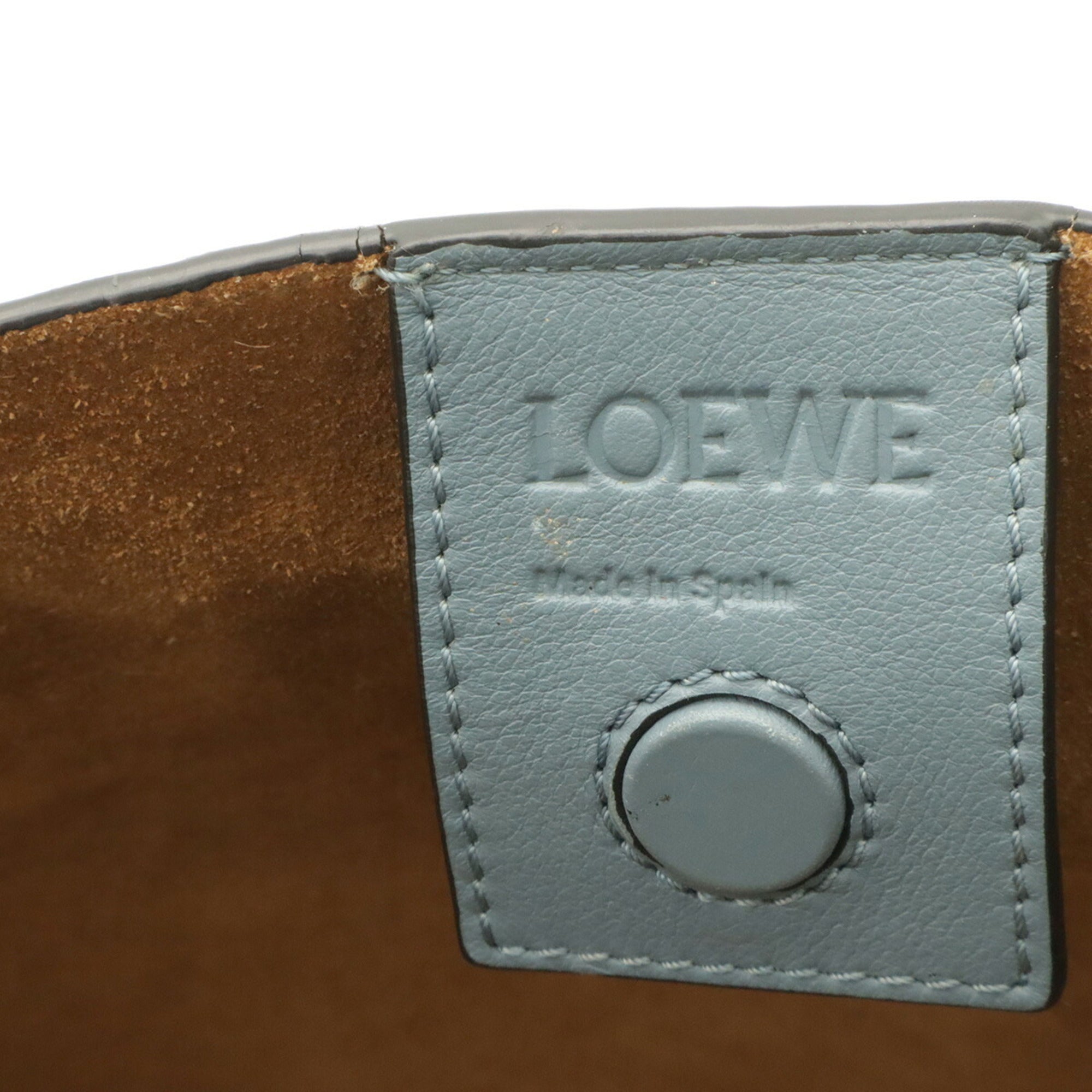 Loewe Light Blue Leather Tote Bag (Pre-Owned)