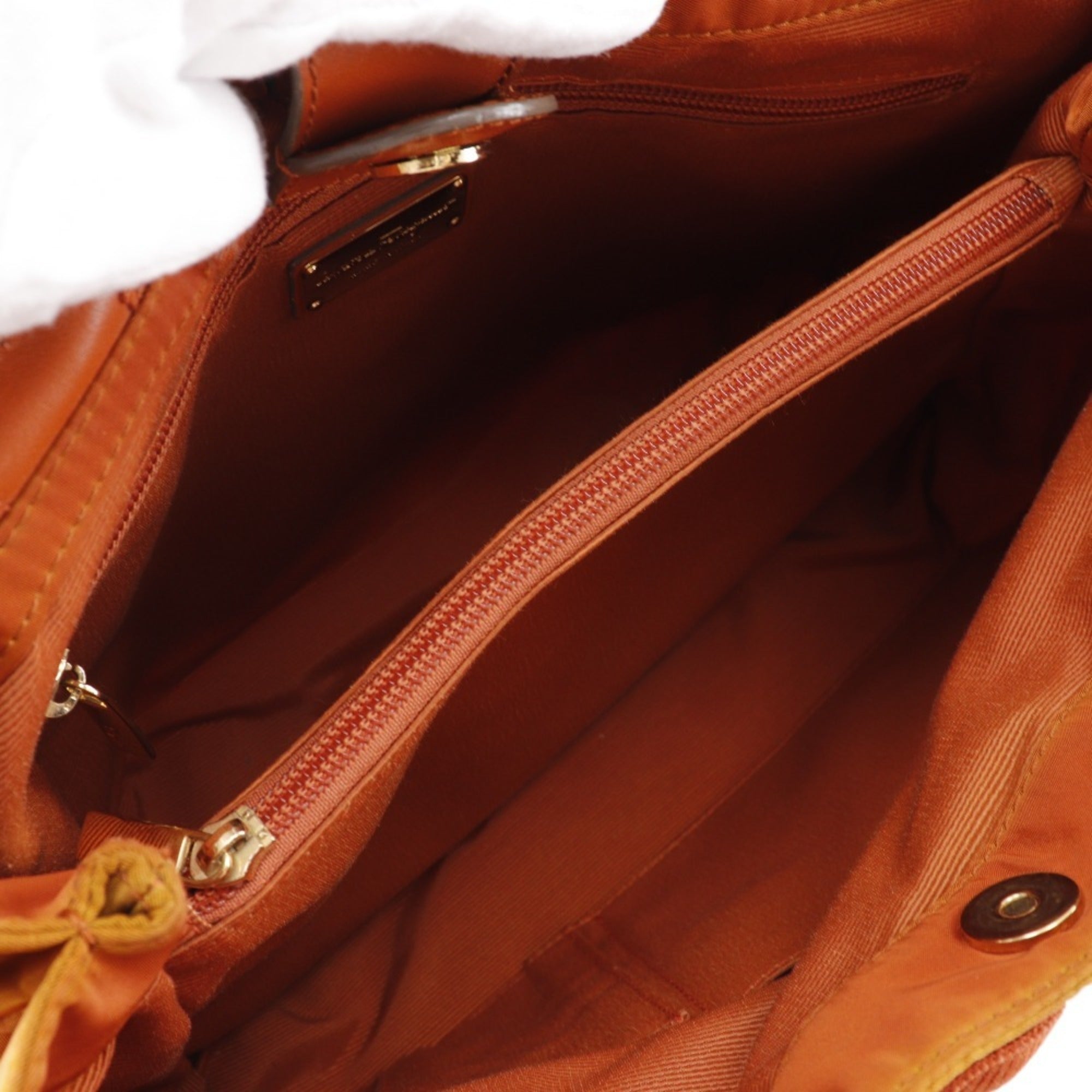 Salvatore Ferragamo Orange Nylon Tote Bag (Pre-Owned)