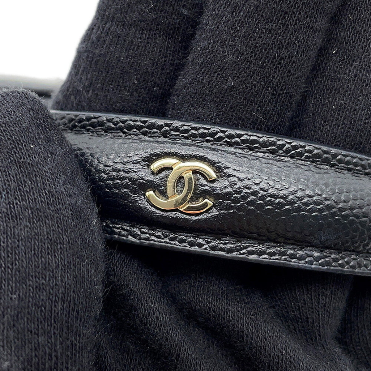 Chanel Matelasse Black Grained Calfskin Handbag Shoulder Bag (Pre-Owned)