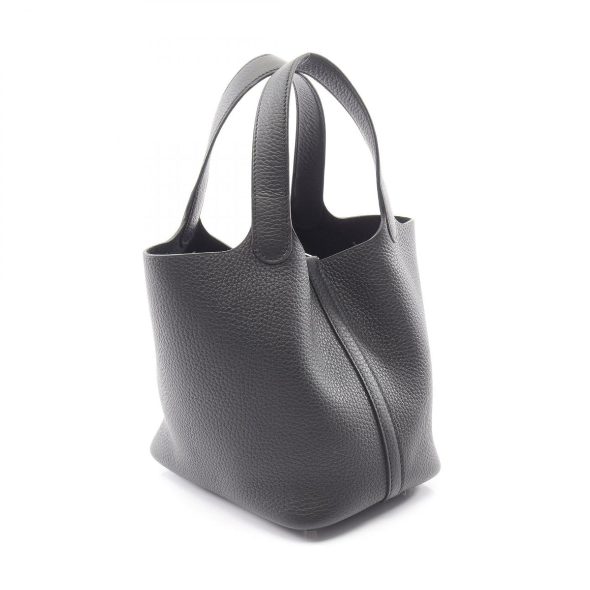 Hermes Black Taurillon Clemence Leather Handbag (Pre-Owned)