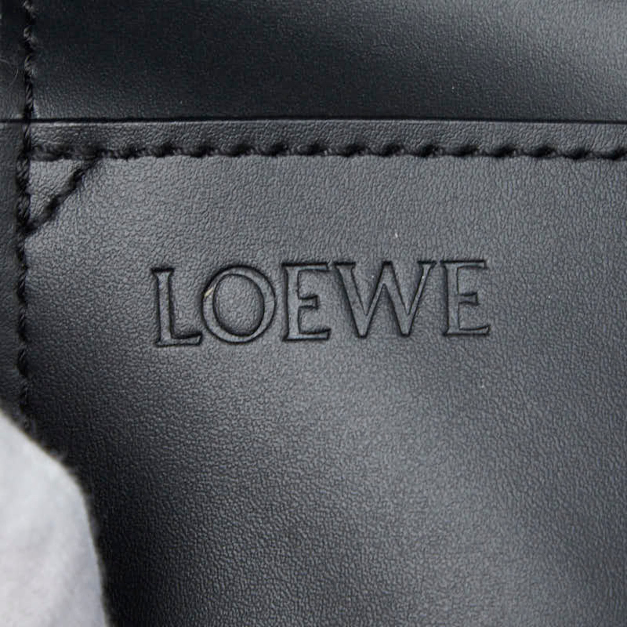 Loewe Black Raffia Leather Shoulder Bag Tote Bag (Pre-Owned)