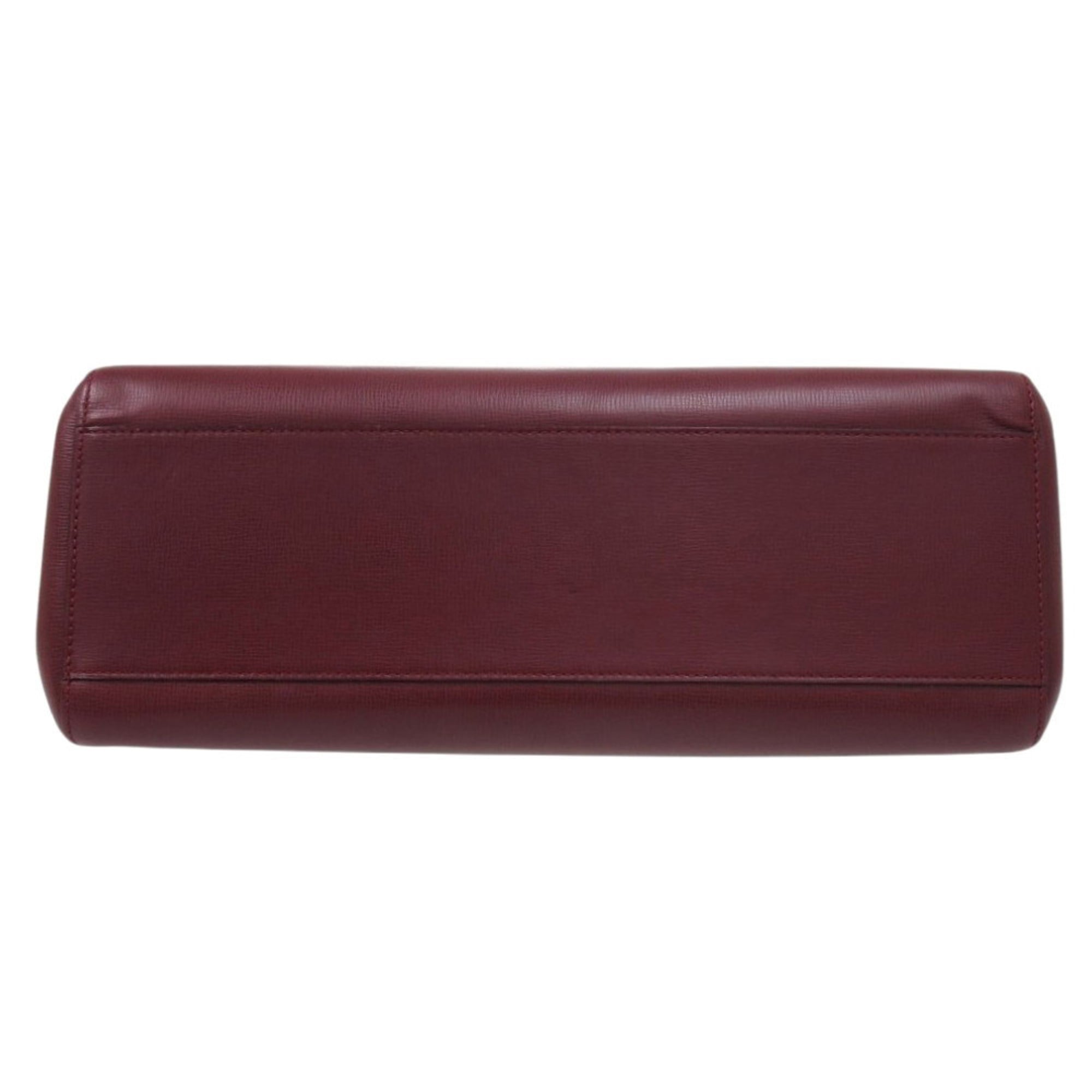 Cartier Bordeaux Red Color Leather Shoulder Bag (Pre-Owned)