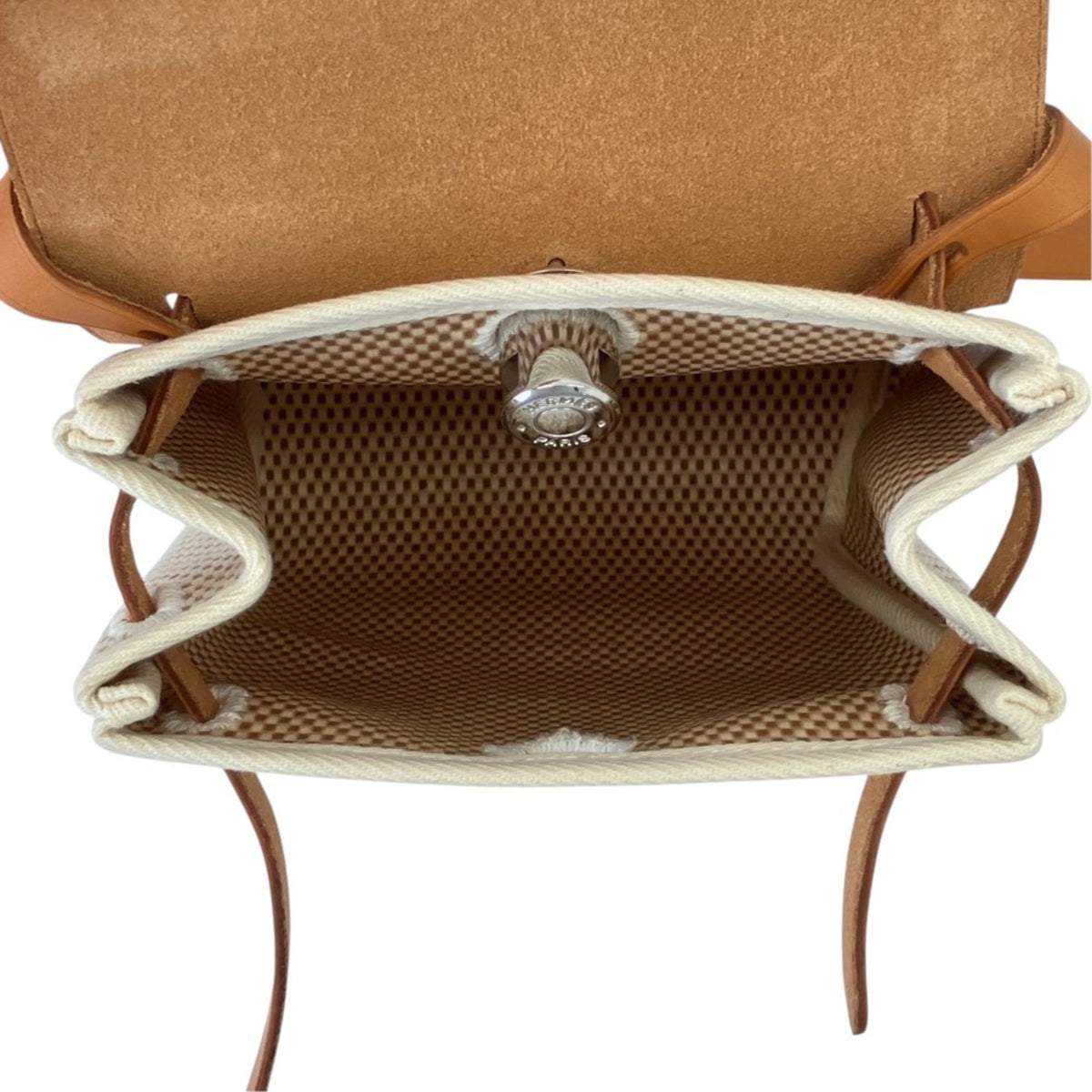 Hermes Beige Canvas Toile H Shoulder Bag (Pre-Owned)