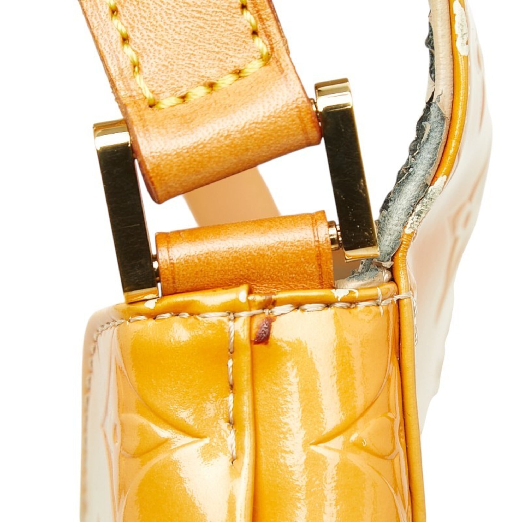 Louis Vuitton Jaune Yellow Patent Leather Shoulder Bag (Pre-Owned)
